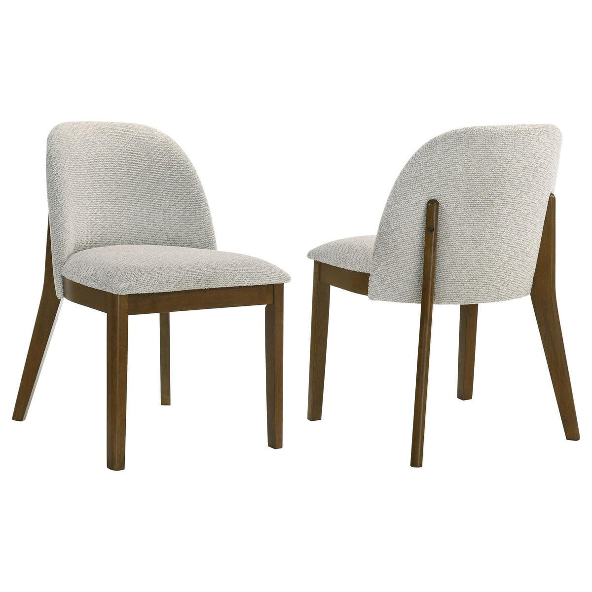 Mueller Upholstered Dining Side Chair Brown and Beige Set of 2 — product view
