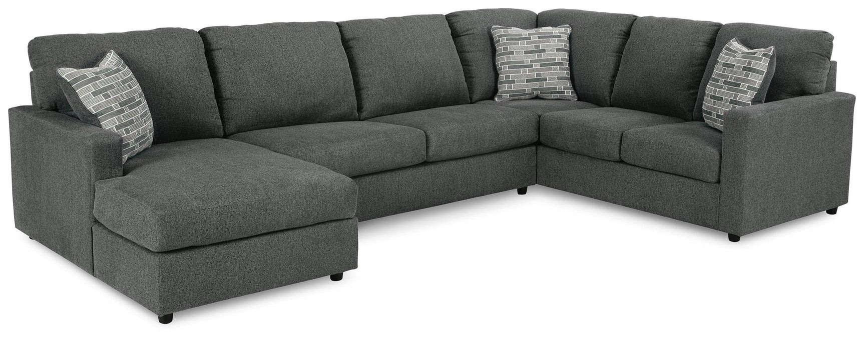 Edenfield Charcoal 3-Piece Sectional With Ottoman PKG014851 - 29003S1 | 2900308 - Ella Furniture