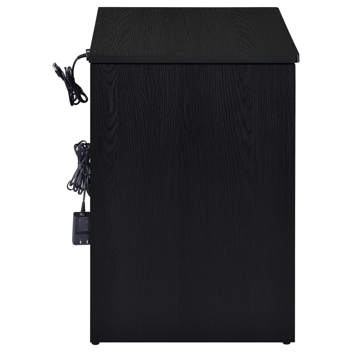 Fabre Black Ash 1-Drawer Extendable Top Nightstand — product image 8