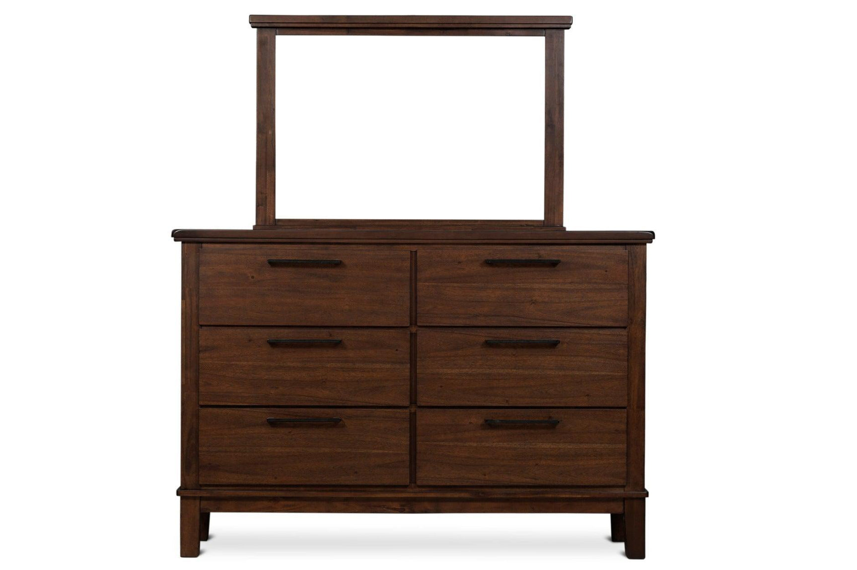 Brown Modern Traditional Solid Wood Veneers Fabric Upholstered Tufted Shelves Bedroom Set - Ella Furniture