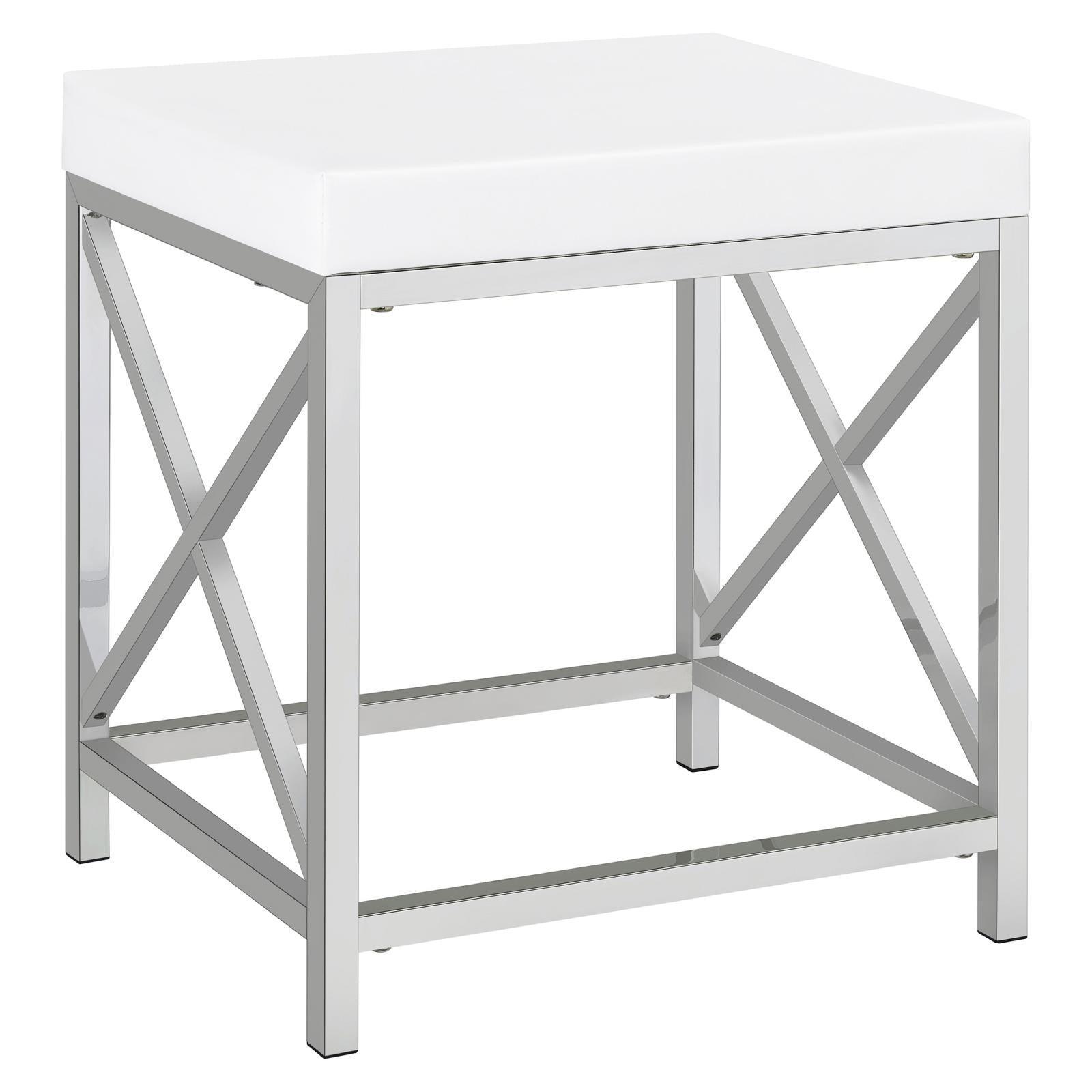Eliza 2-Piece Vanity Set With Hollywood Lighting White And Chrome 936164 - Ella Furniture