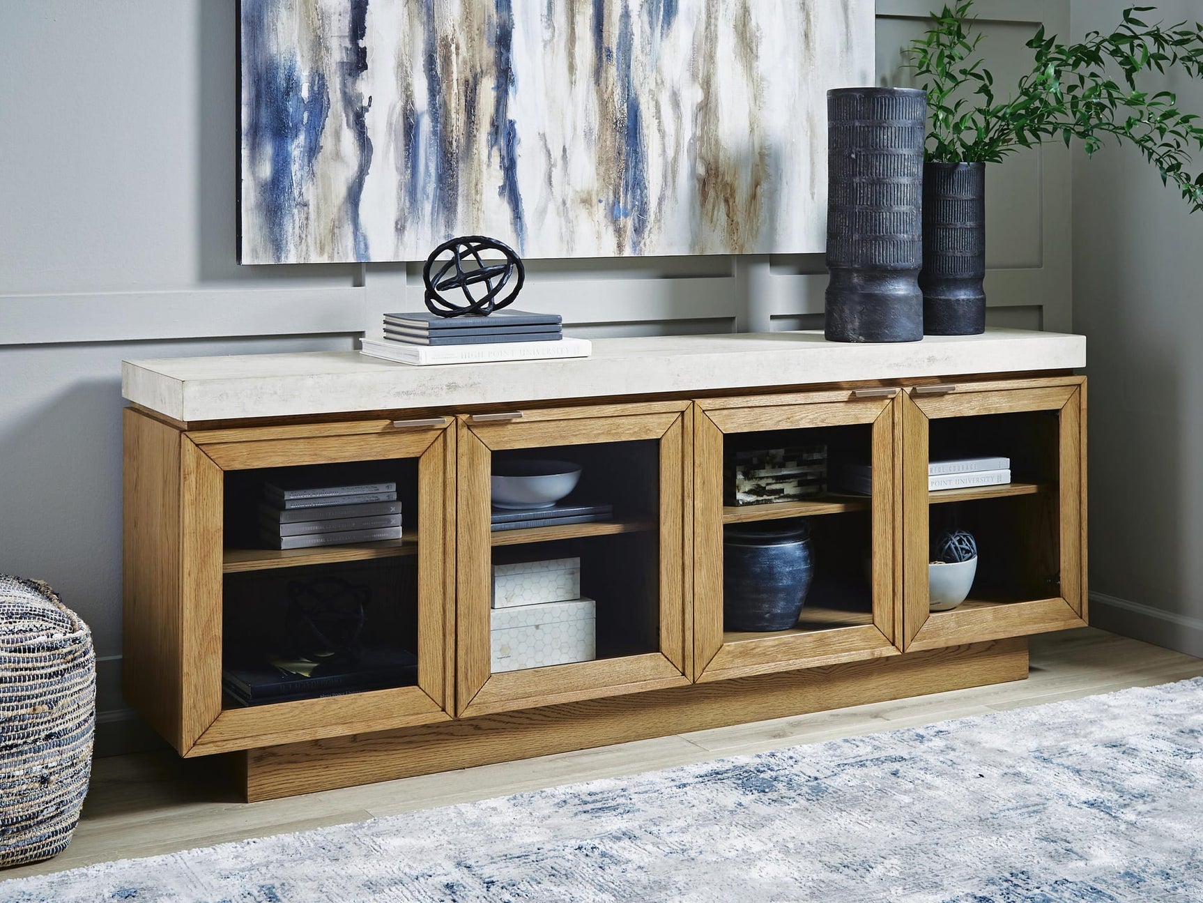 Adanworth Light Brown/Gray Accent Cabinet from Ella Furniture