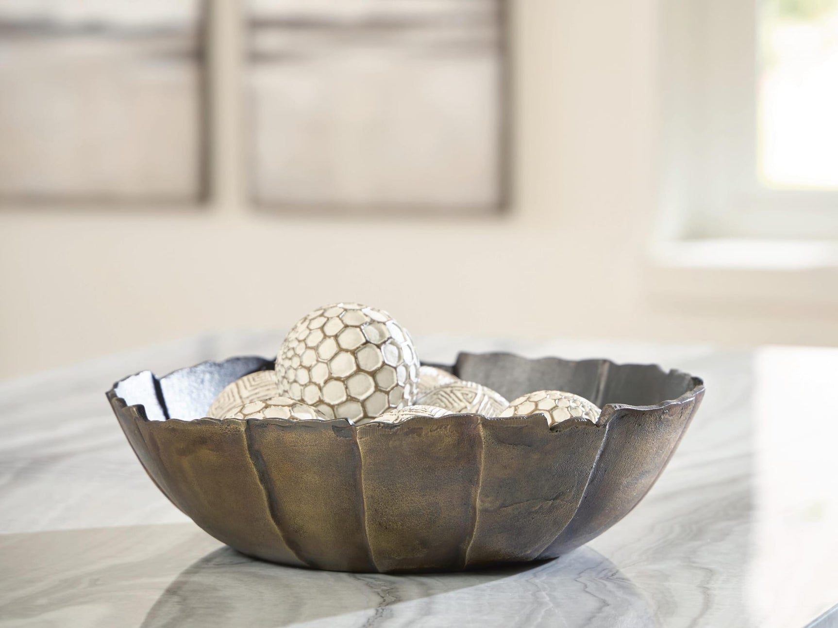Aidman Black/Antique Gold Finish Bowl from Ella Furniture