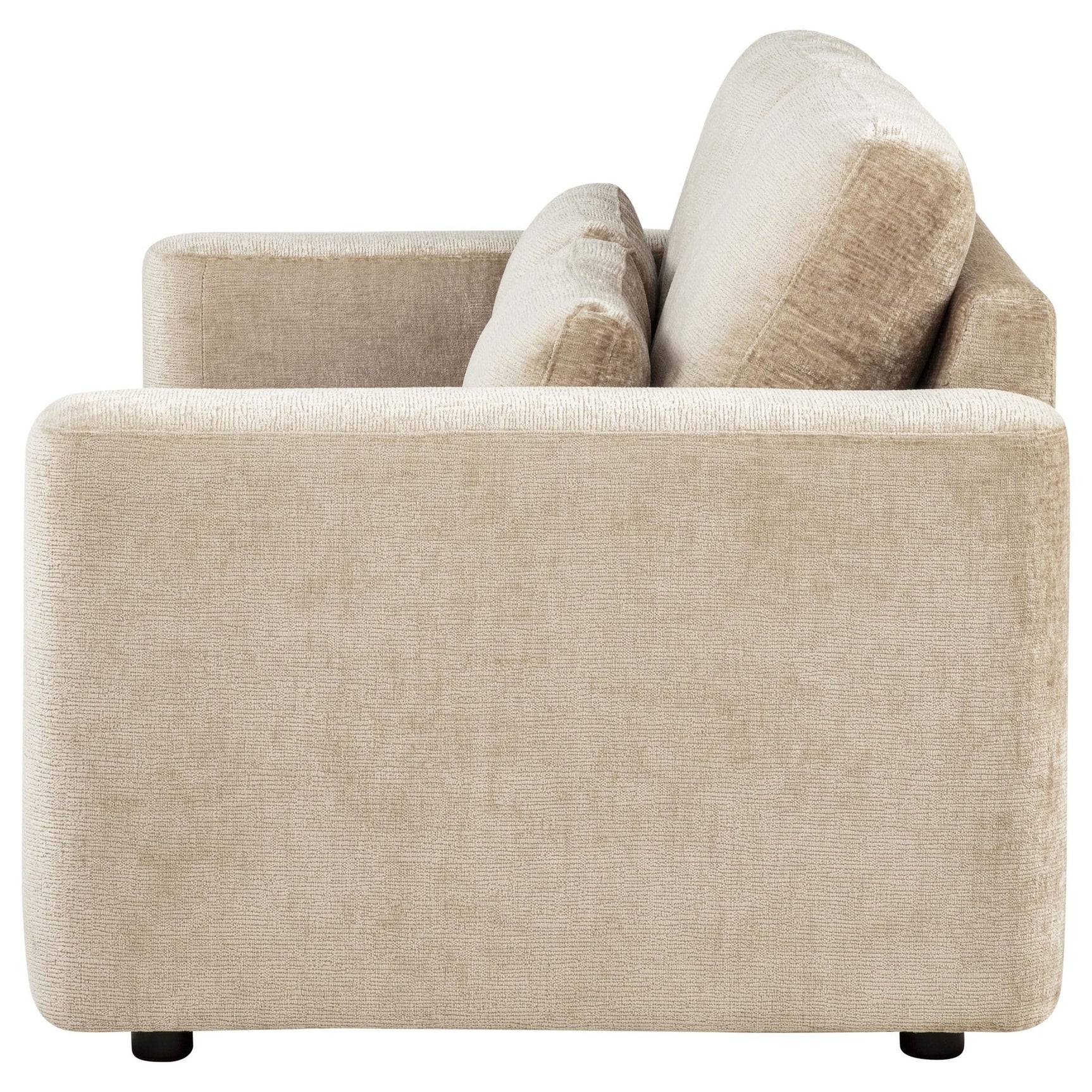 Amador Chenille Upholstered Track Arm Loveseat Camel view 5