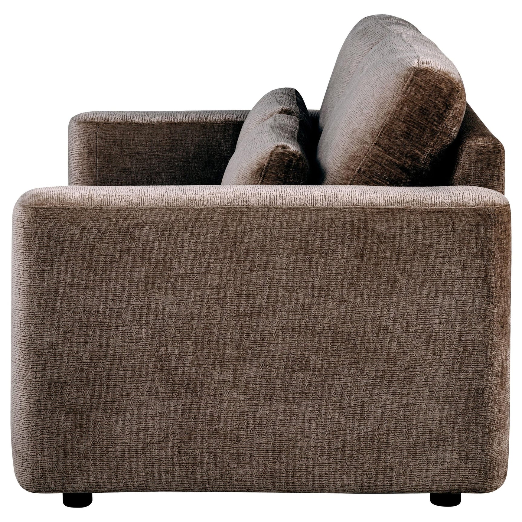 Amador Chenille Upholstered Track Arm Loveseat Chocolate view 5