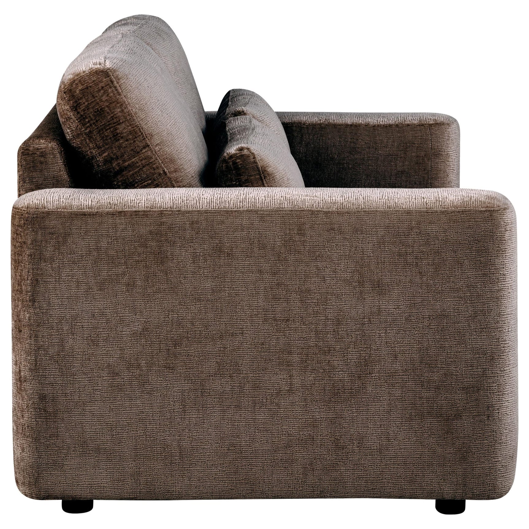Amador Chenille Upholstered Track Arm Loveseat Chocolate view 8