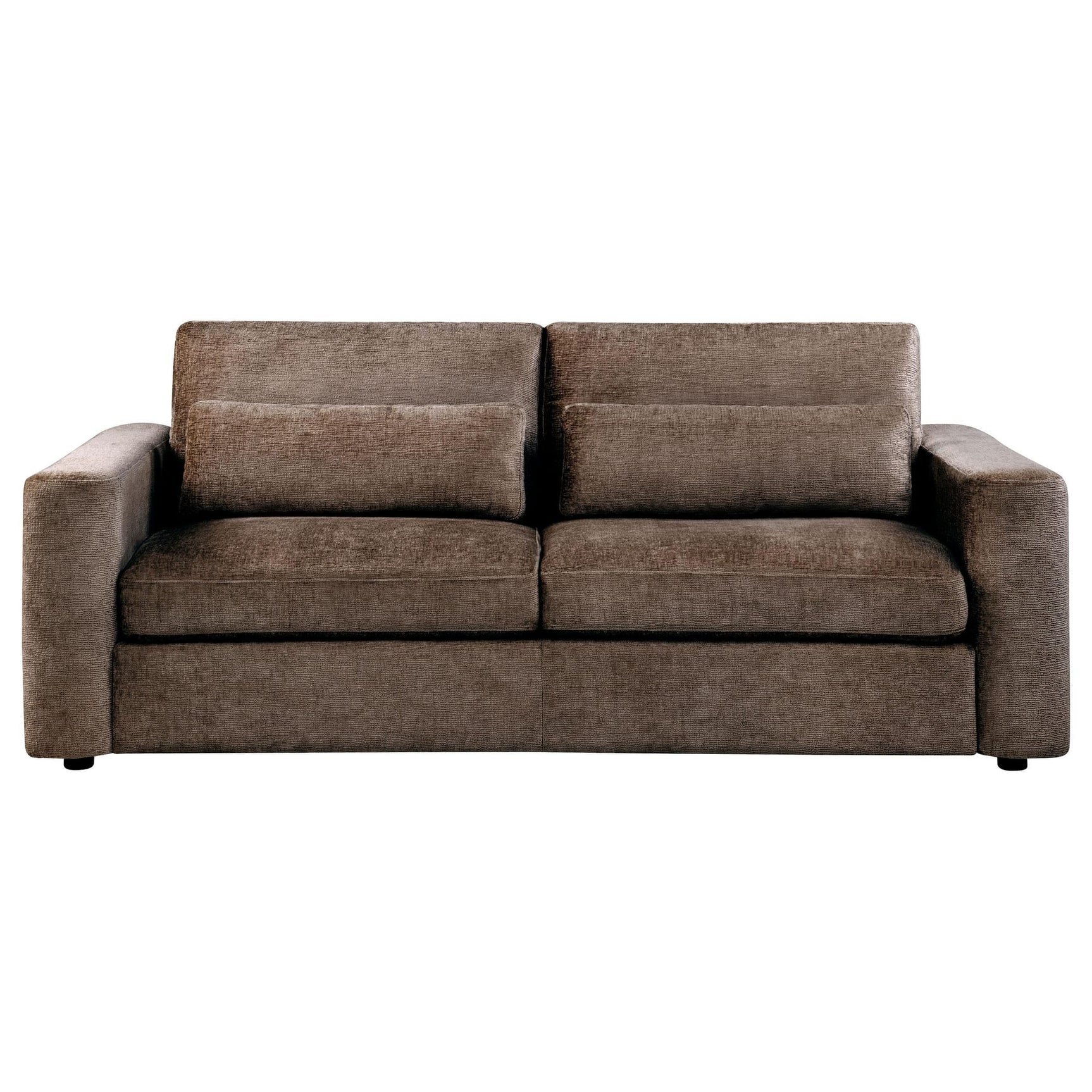 Amador Chenille Upholstered Track Arm Sofa Chocolate view 3
