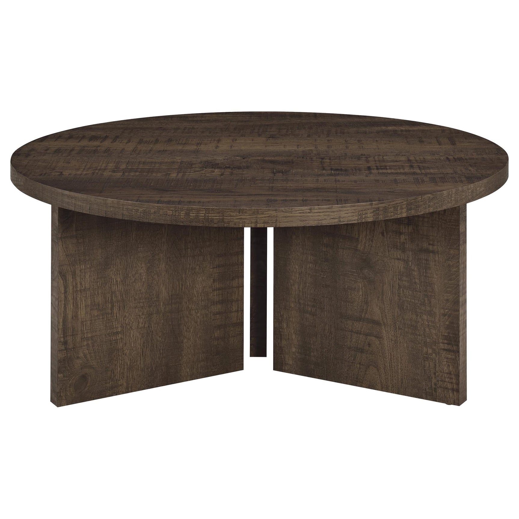 Aragon 3-Piece Round Coffee and End Table Set Dark Rustic Mango view 9