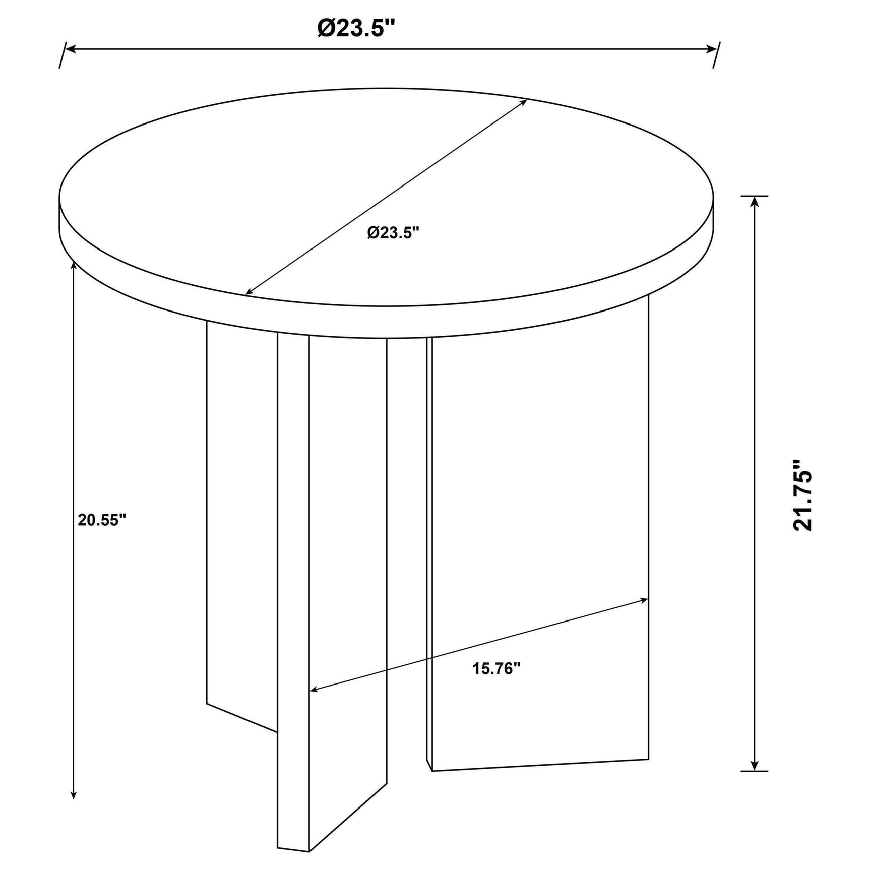 Aragon 3-Piece Round Coffee and End Table Set Mango view 14