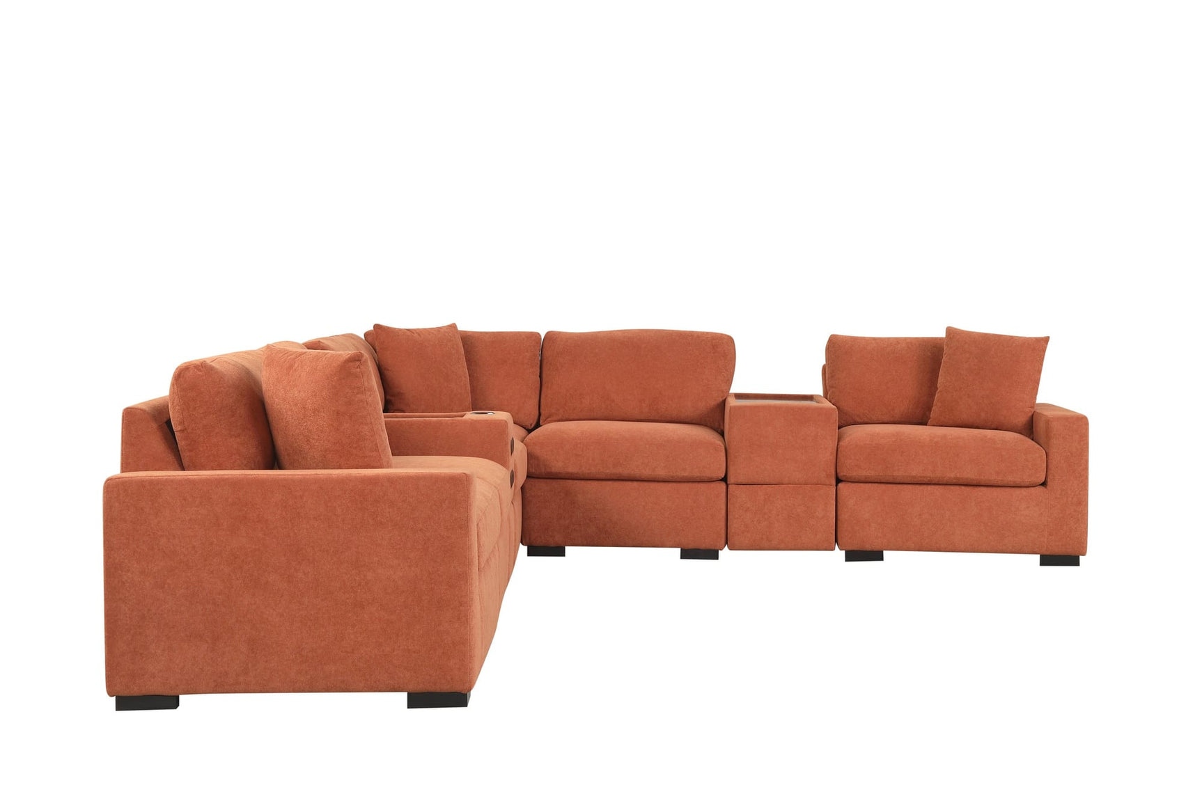 Barista Rust 8-Piece Modular Sectional Set w Bluetooth Speaker view 4