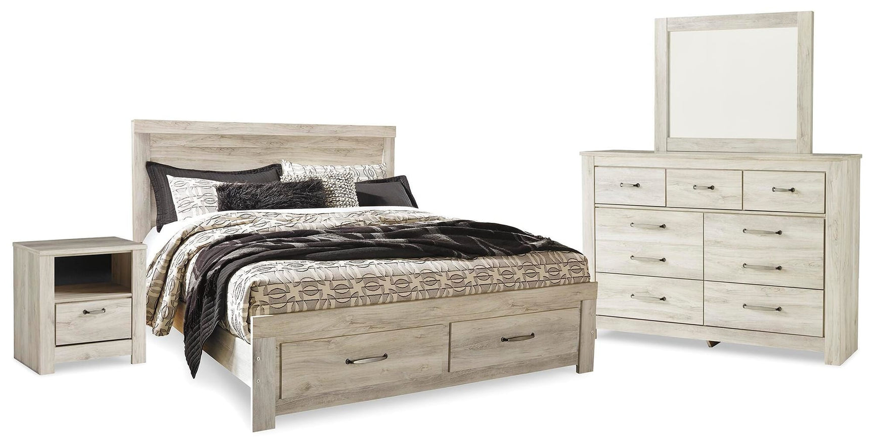 Bellaby Whitewash Platform Bedroom Set view 2