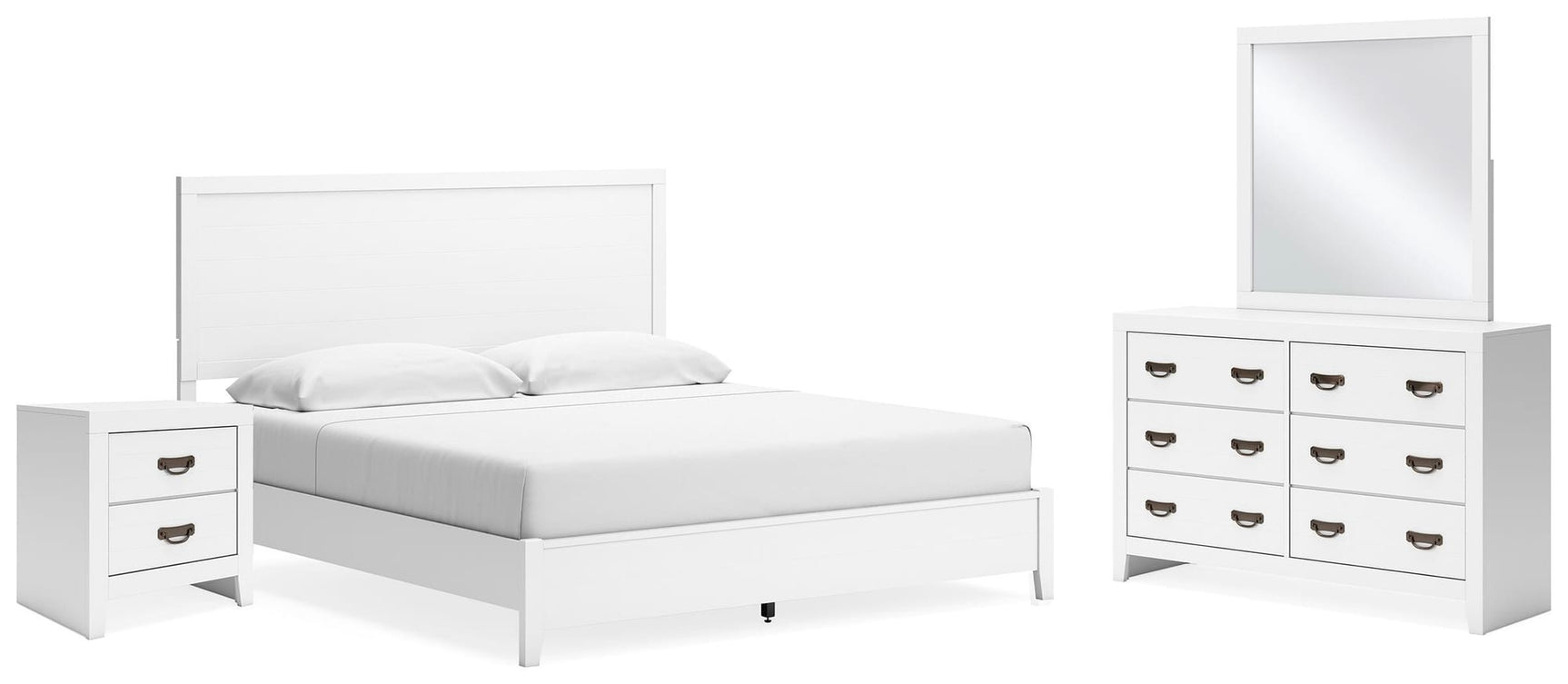 Binterglen White Panel Bedroom Set from Ella Furniture