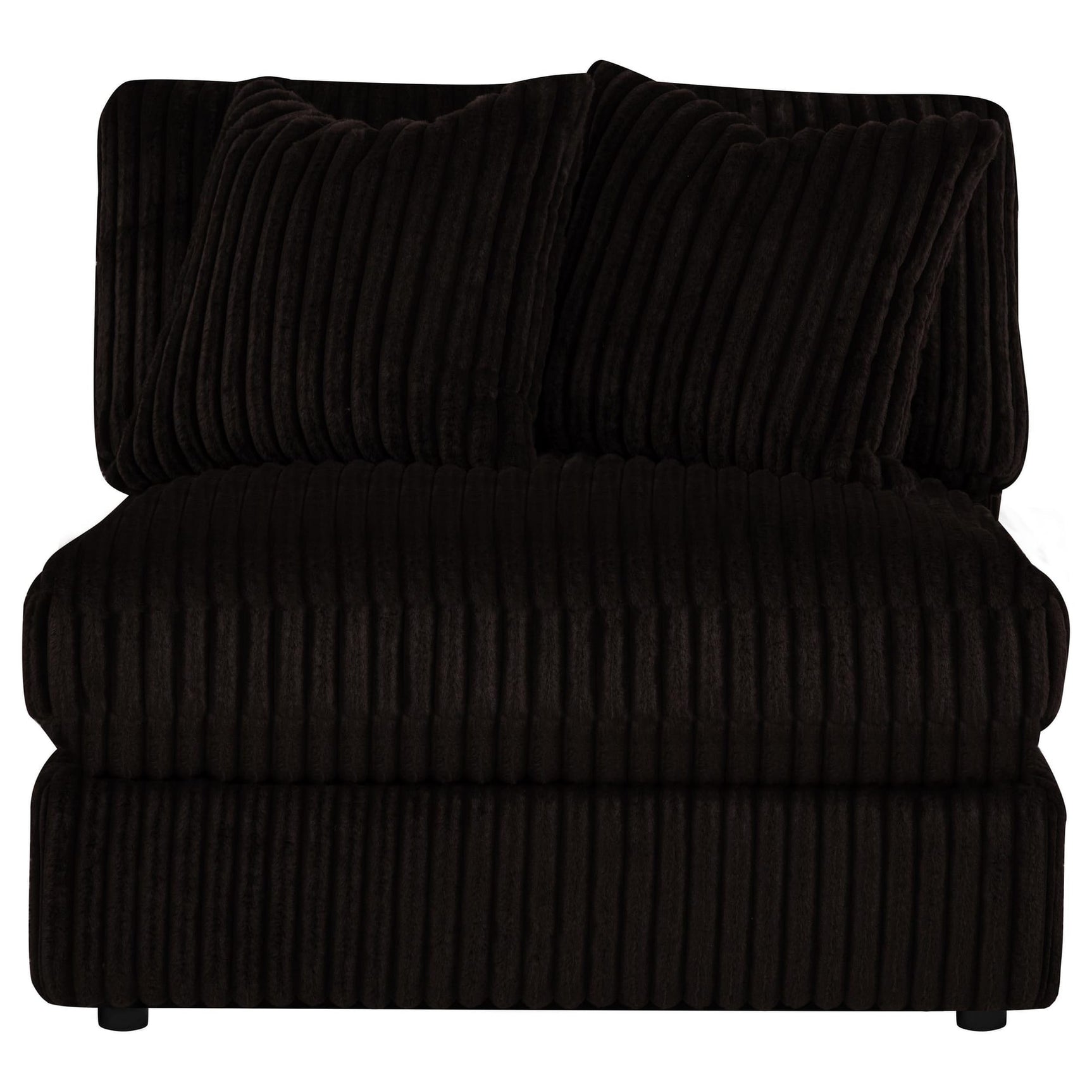 Blaine Upholstered Armless Chair Chocolate view 3