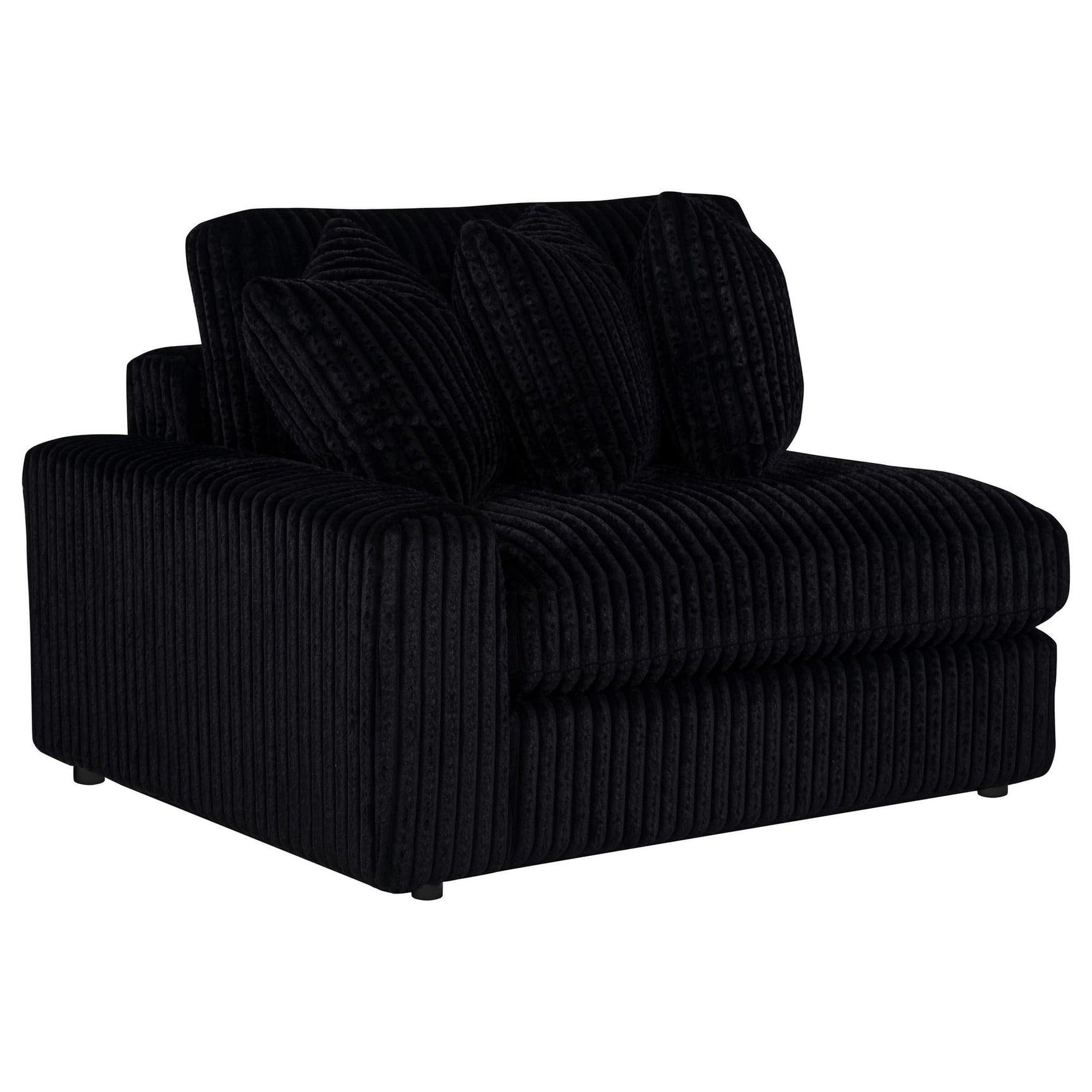 Blaine Upholstered Reversible Chaise Sectional Sofa Black view 15