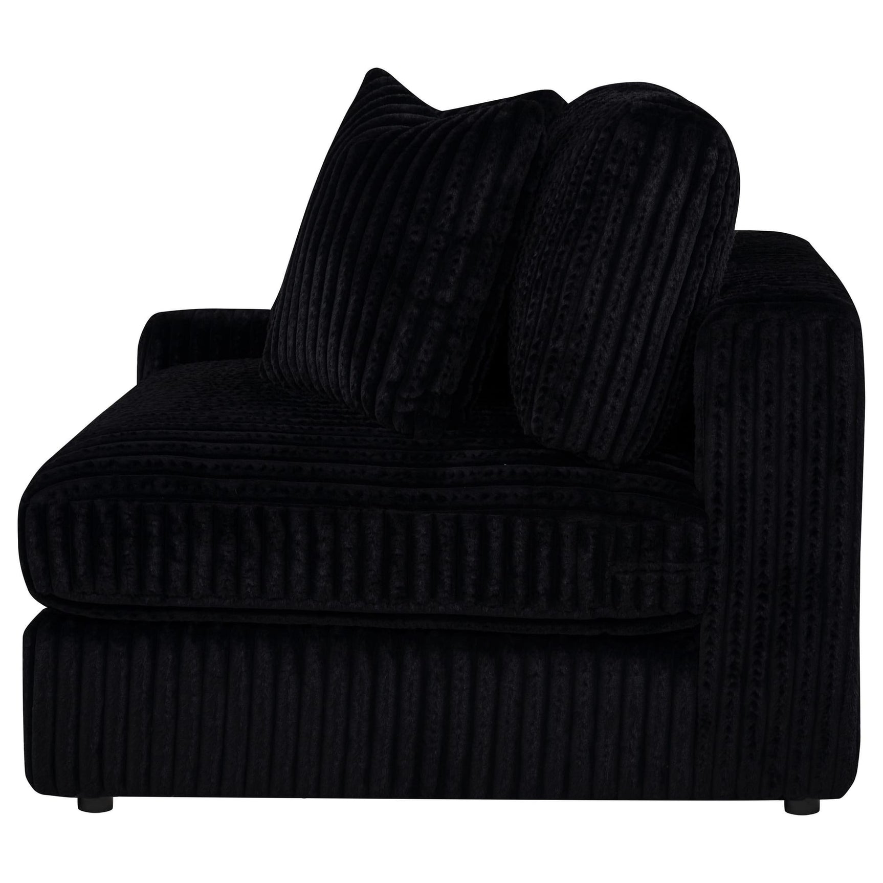 Blaine Upholstered Reversible Chaise Sectional Sofa Black view 17