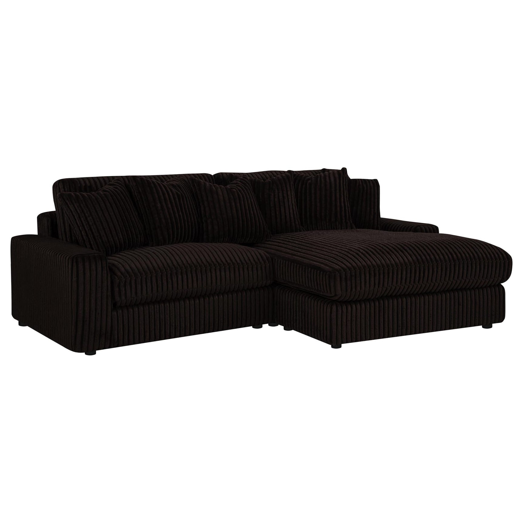 Blaine Upholstered Reversible Chaise Sectional Sofa Chocolate from Ella Furniture