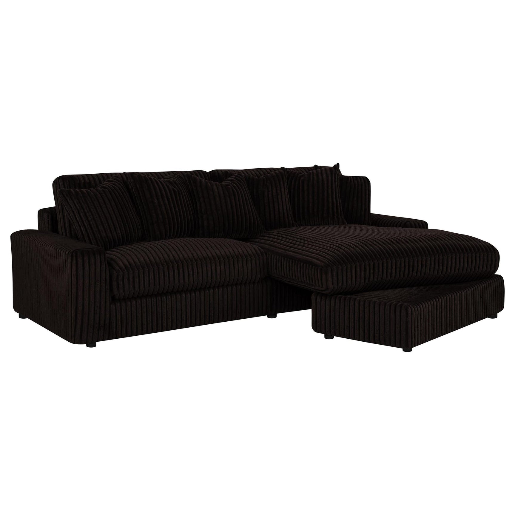 Blaine Upholstered Reversible Chaise Sectional Sofa Chocolate view 3