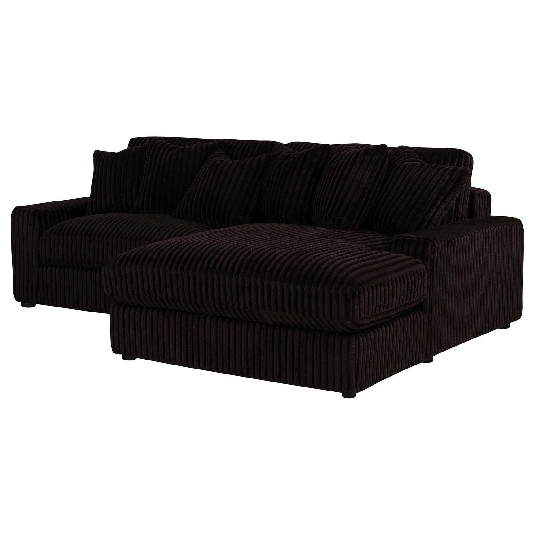 Blaine Upholstered Reversible Chaise Sectional Sofa Chocolate view 5