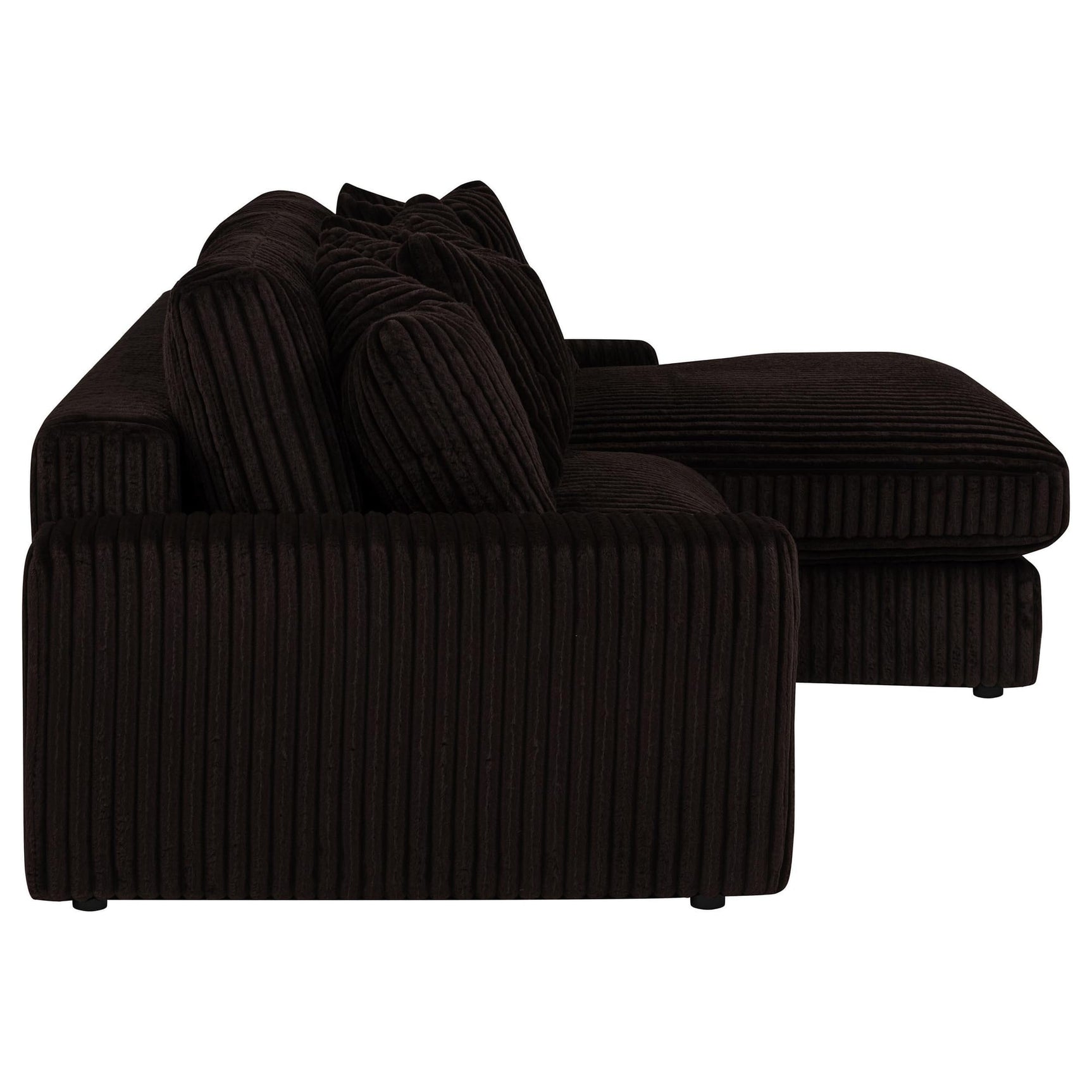 Blaine Upholstered Reversible Chaise Sectional Sofa Chocolate view 8