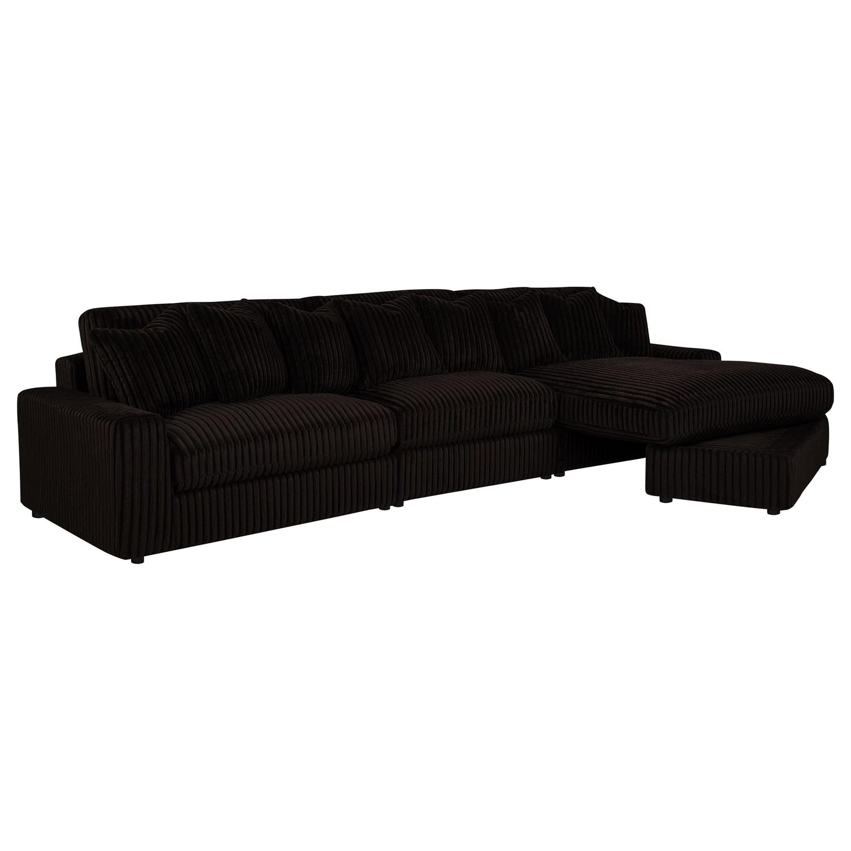 Blaine Upholstered Reversible Chaise Sectional Sofa Chocolate view 3