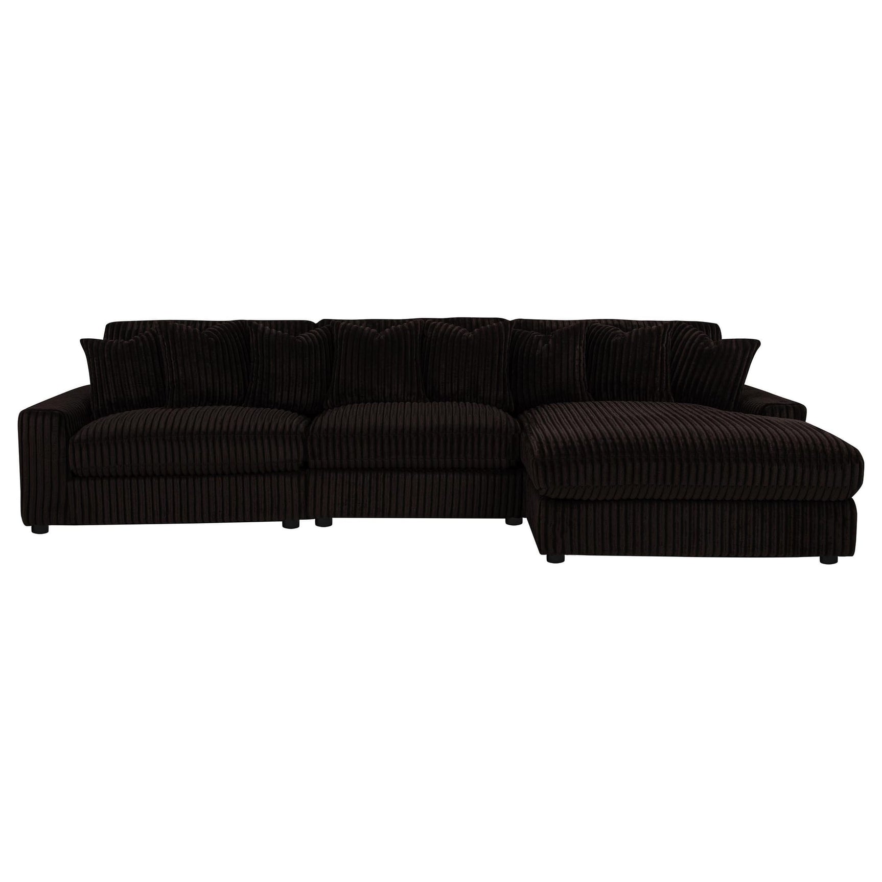 Blaine Upholstered Reversible Chaise Sectional Sofa Chocolate view 4