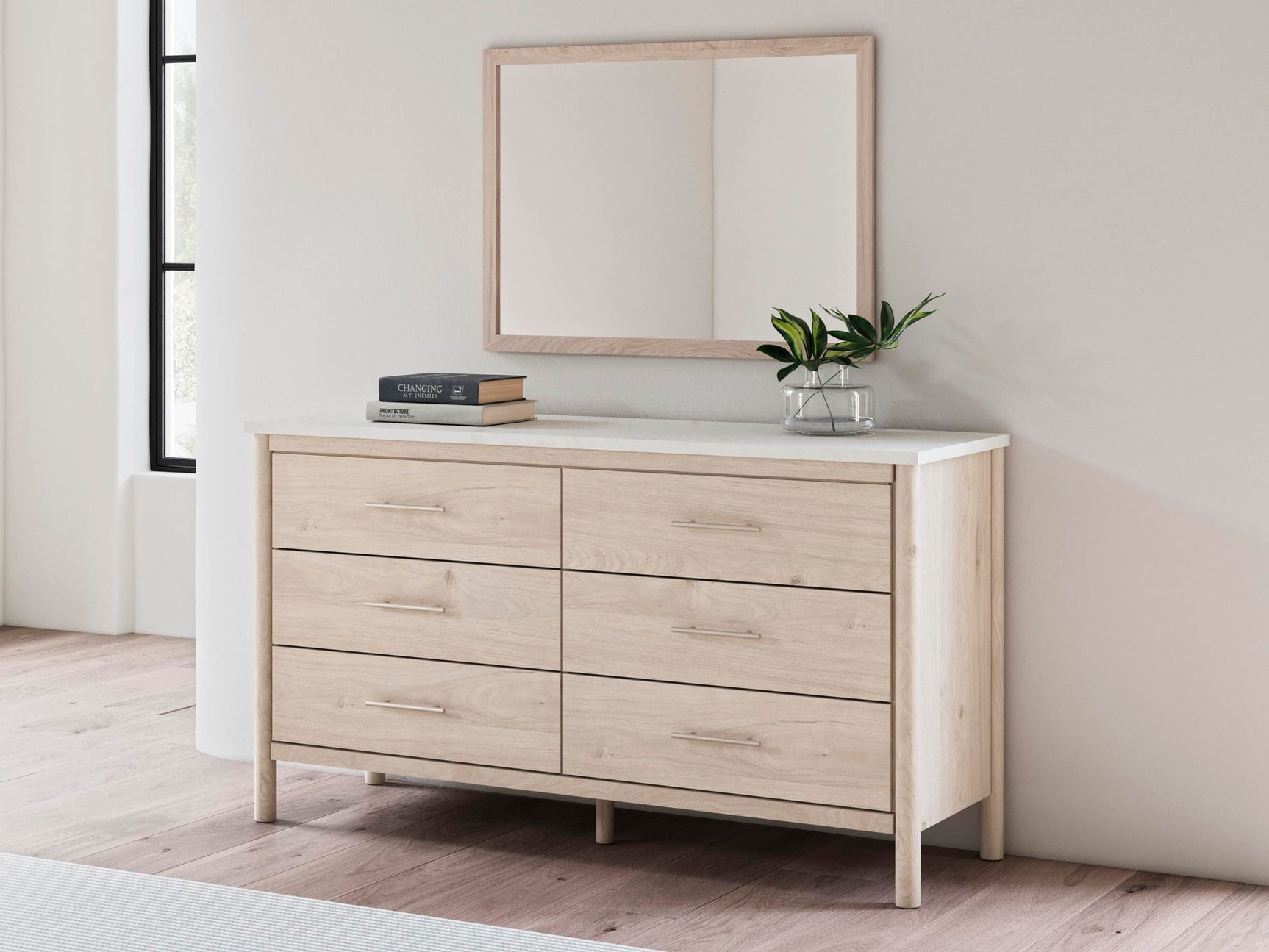Cadmori Two-tone Upholstered Panel Bedroom Set from Ella Furniture