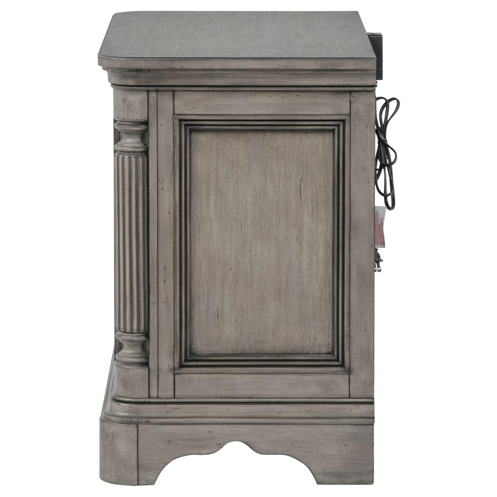 Cresswell 3-drawer Nightstand Bedside Table Weathered Taupe view 5