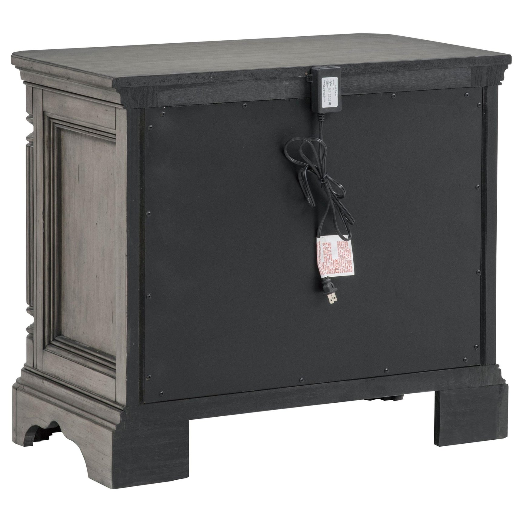 Cresswell 3-drawer Nightstand Bedside Table Weathered Taupe view 6