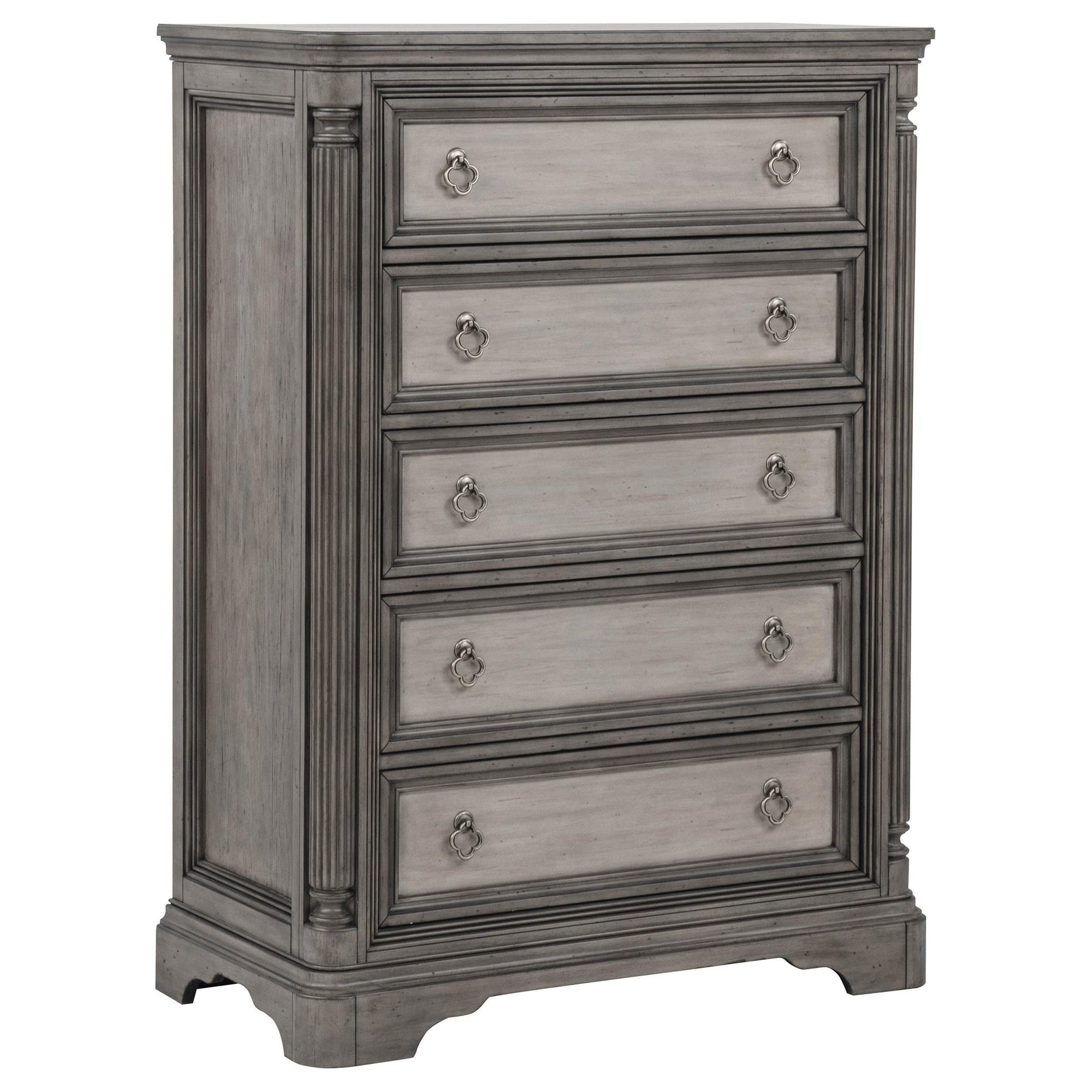 Cresswell 5-drawer Chest of Drawers Weathered Taupe from Ella Furniture