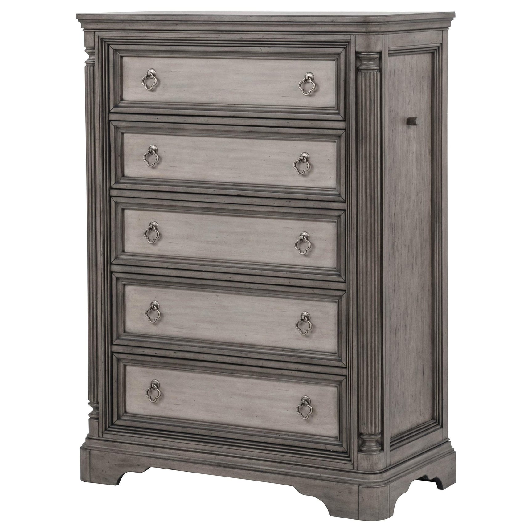 Cresswell 5-drawer Chest of Drawers Weathered Taupe view 4