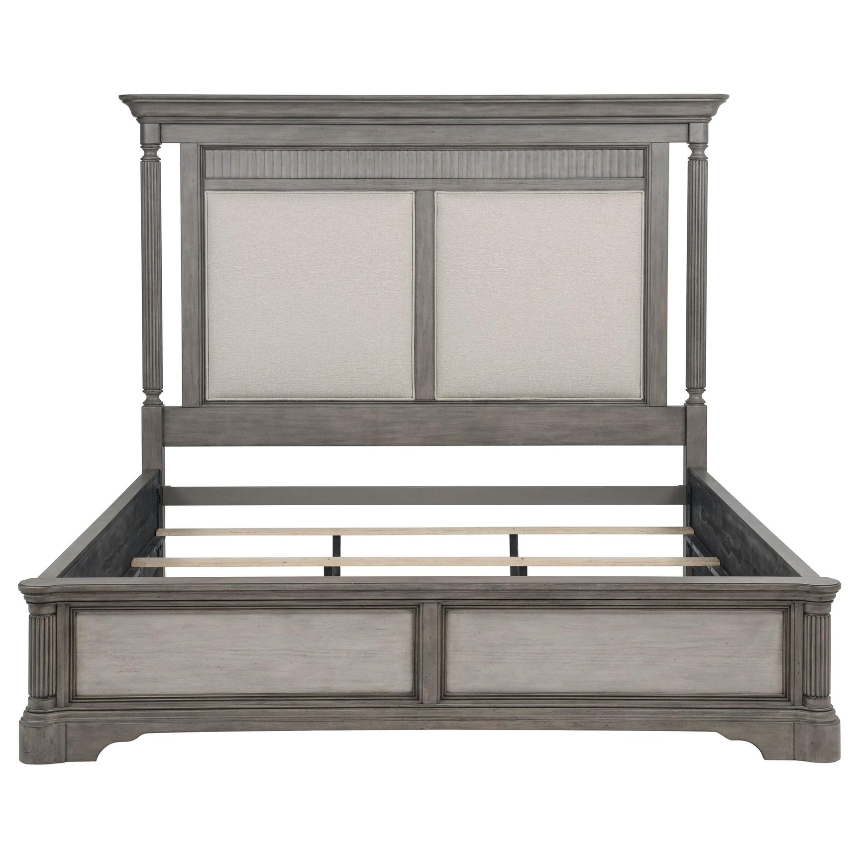 Cresswell Eastern King Upholstered Panel Bed Weathered Taupe view 4