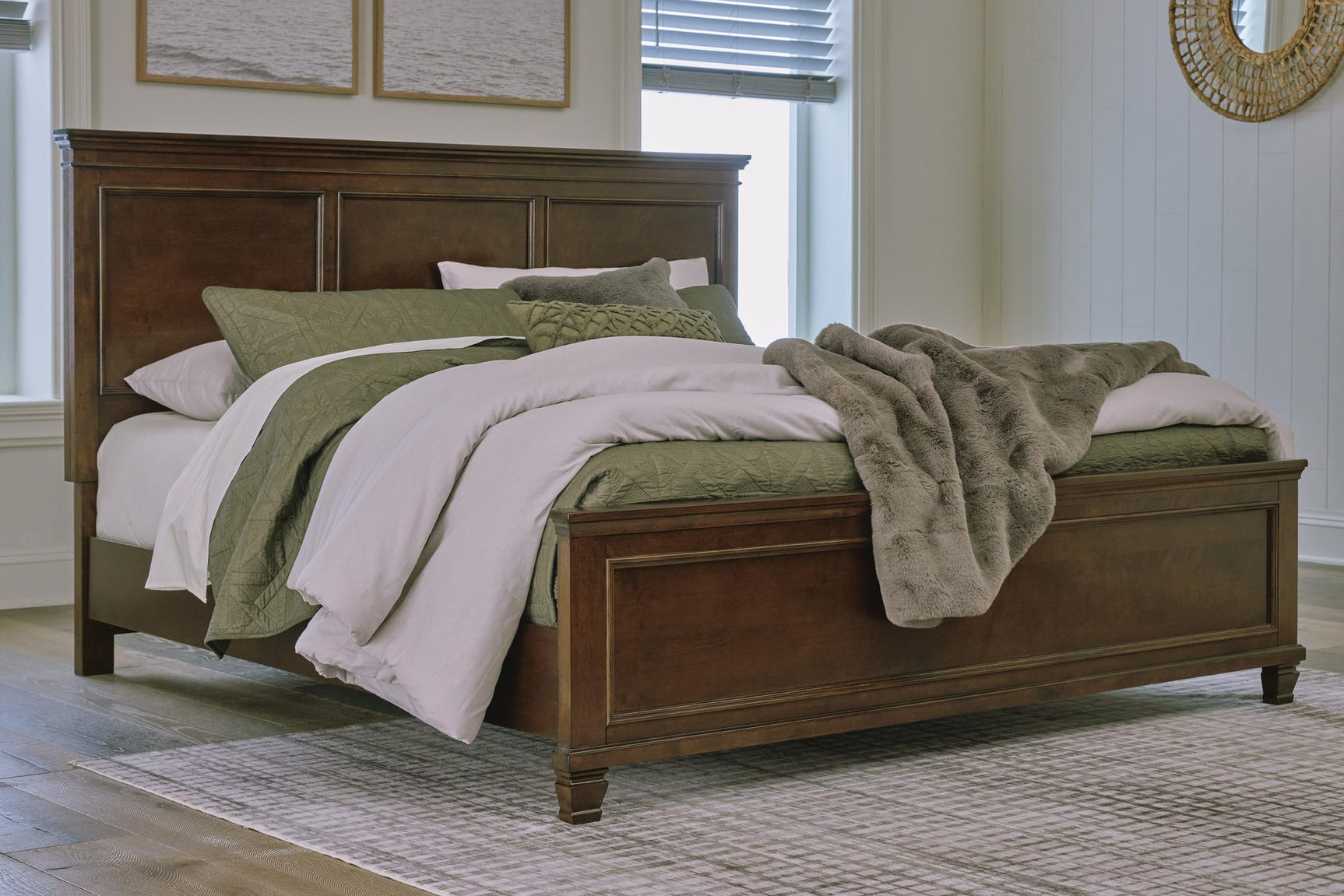 Danabrin Brown Panel Bedroom Set King 3: Bed, Dresser, Mirror from Ella Furniture