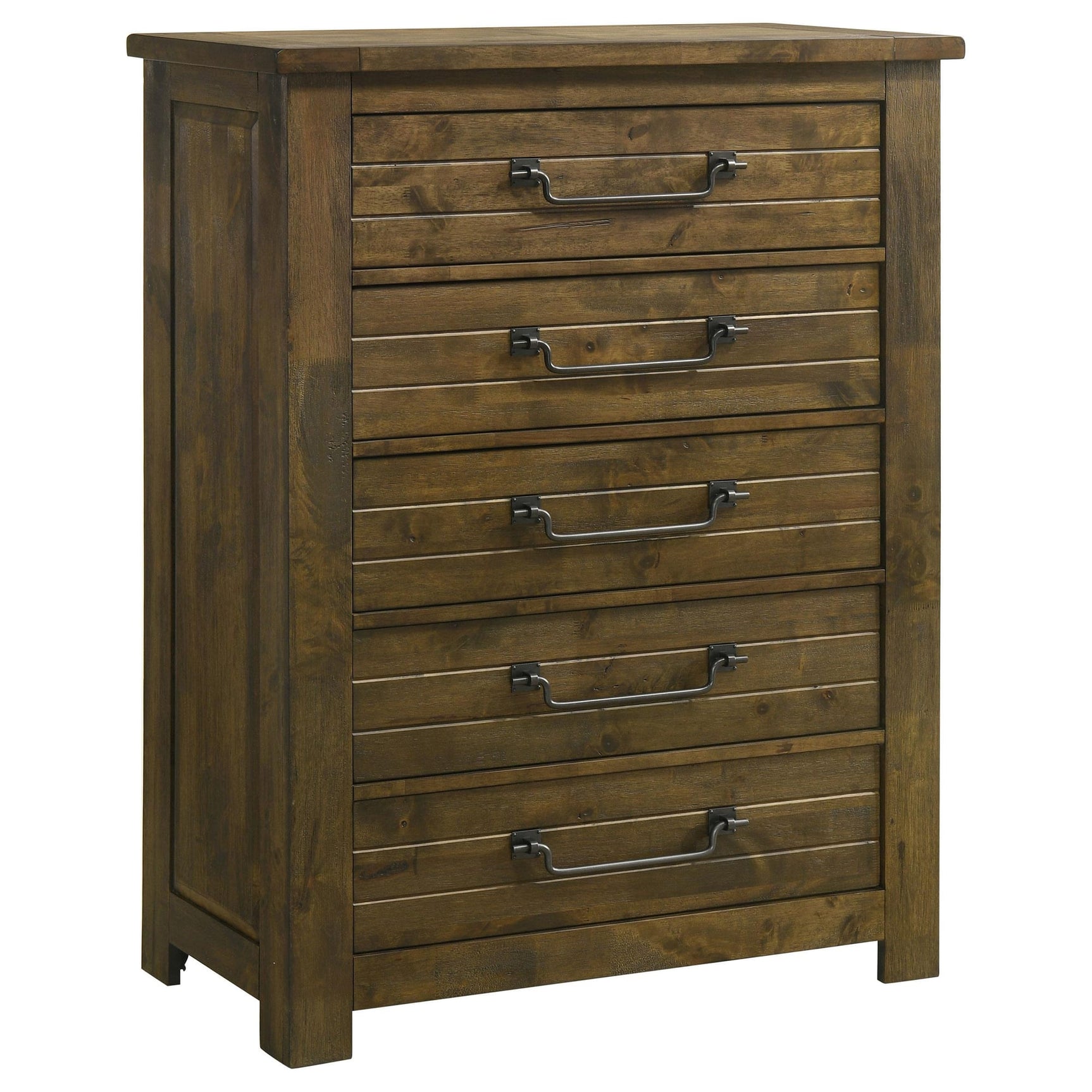 Doherty 5-drawer Chest of Drawers Rustic Brown from Ella Furniture