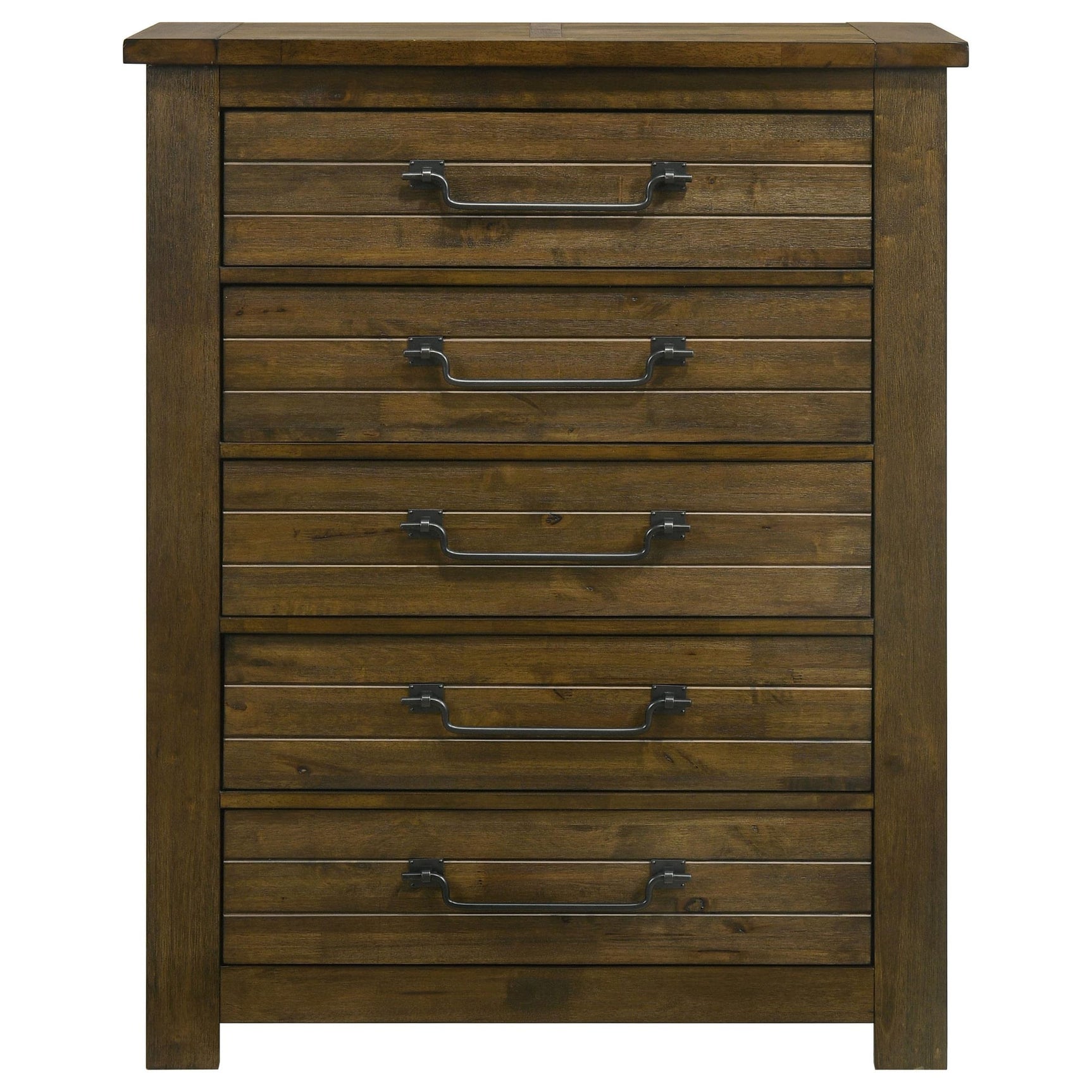 Doherty 5-drawer Chest of Drawers Rustic Brown view 2