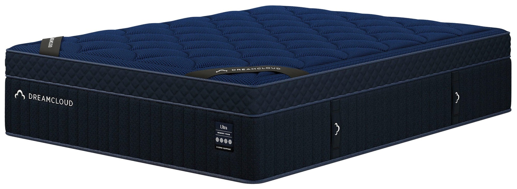Dreamcloud Ultra Memory Foam Blue Queen Mattress angled view