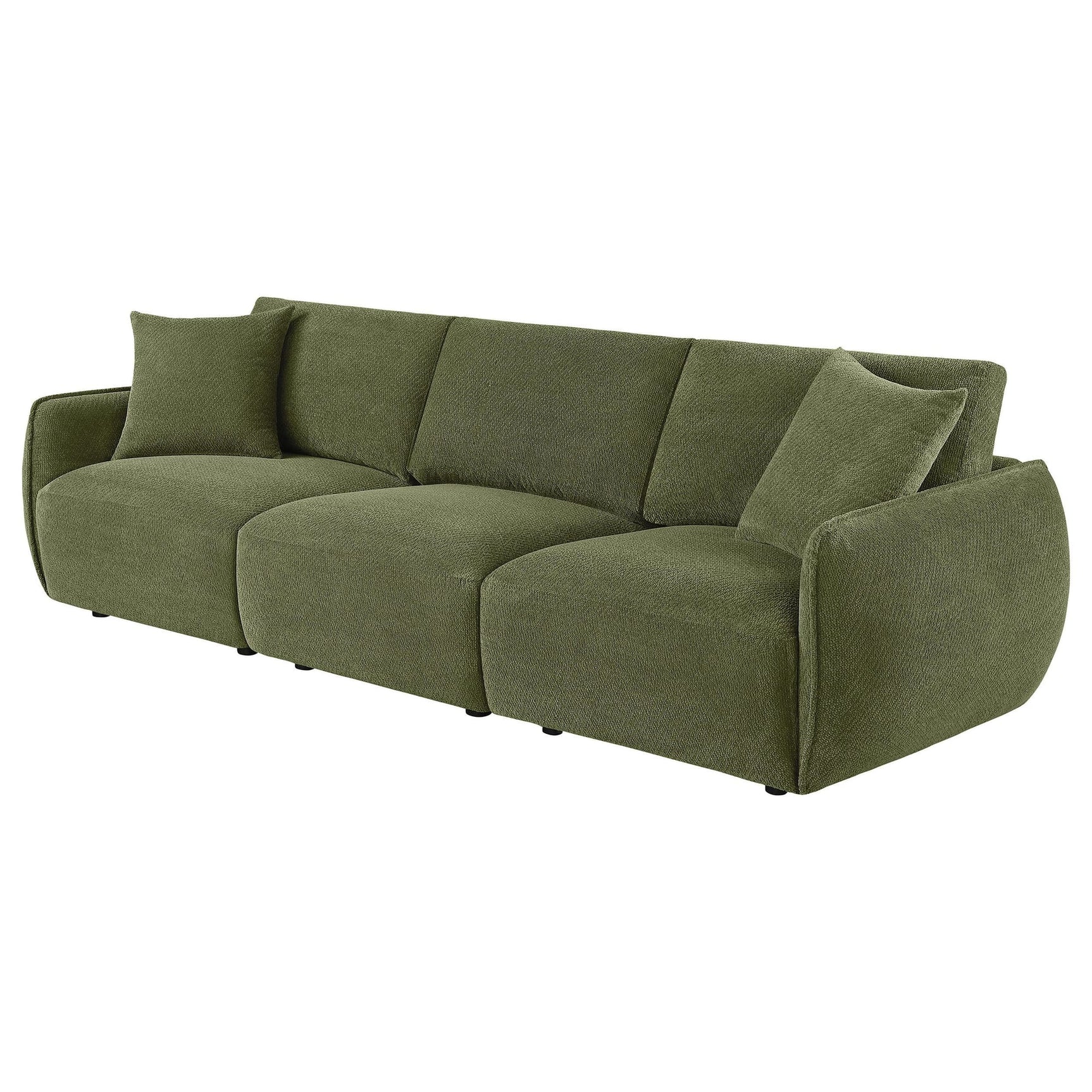 Elysia Fabric Upholstered Modular Lounge Sofa Green view 4