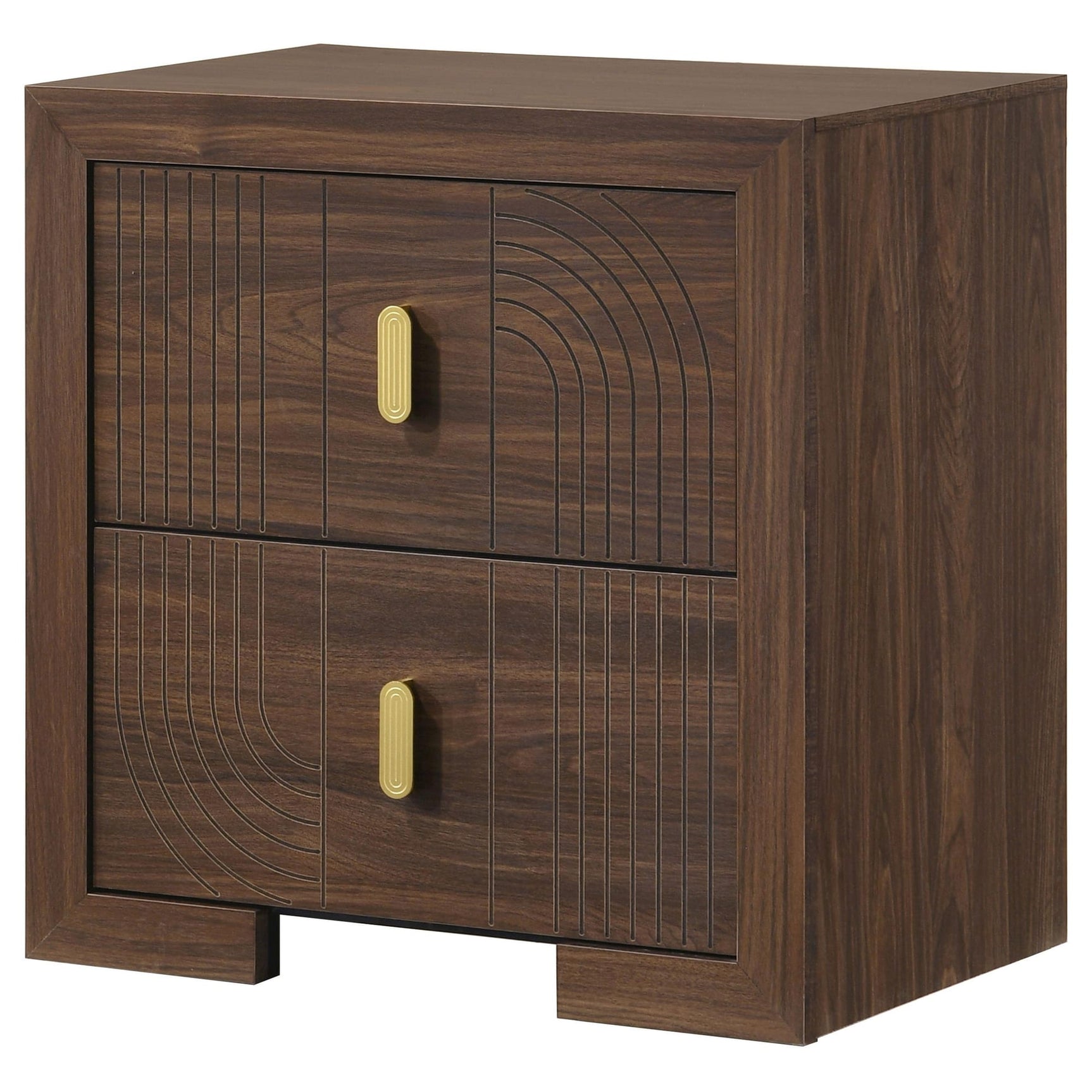 Etienne 2-drawer Nightstand Bedside Table Walnut view 3