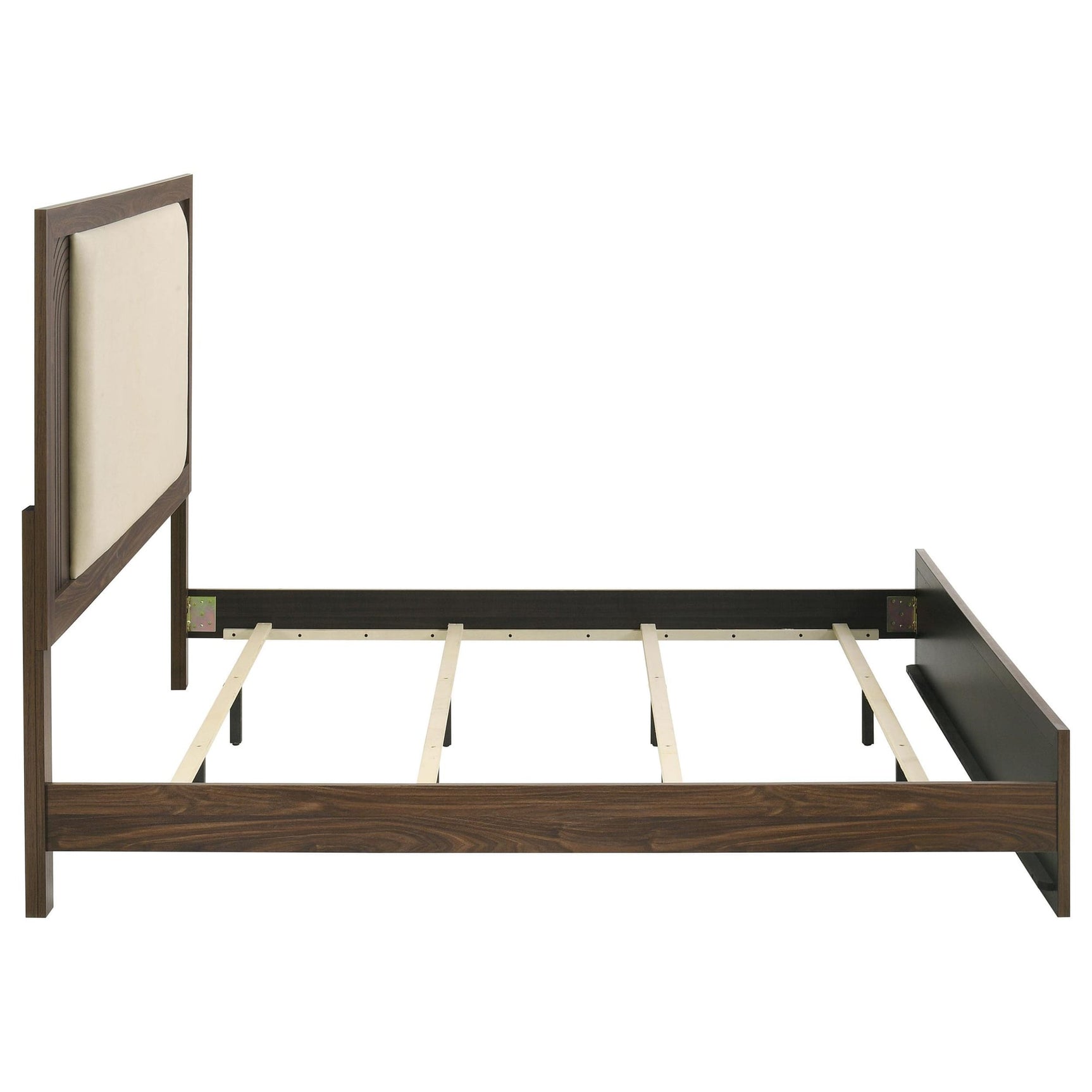Etienne Eastern King Velvet Upholstered Panel Bed Walnut view 5