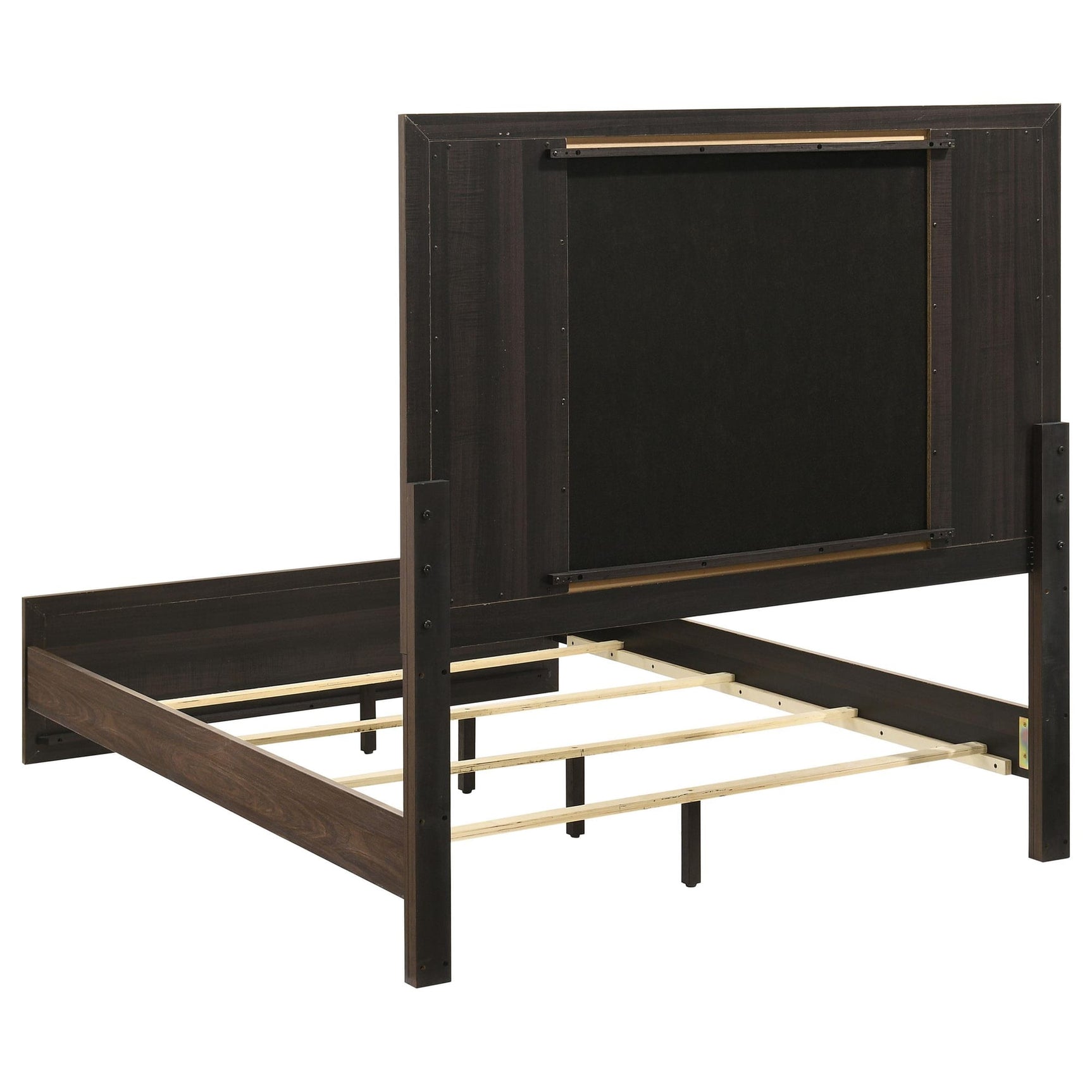 Etienne Full Velvet Upholstered Panel Bed Walnut view 4