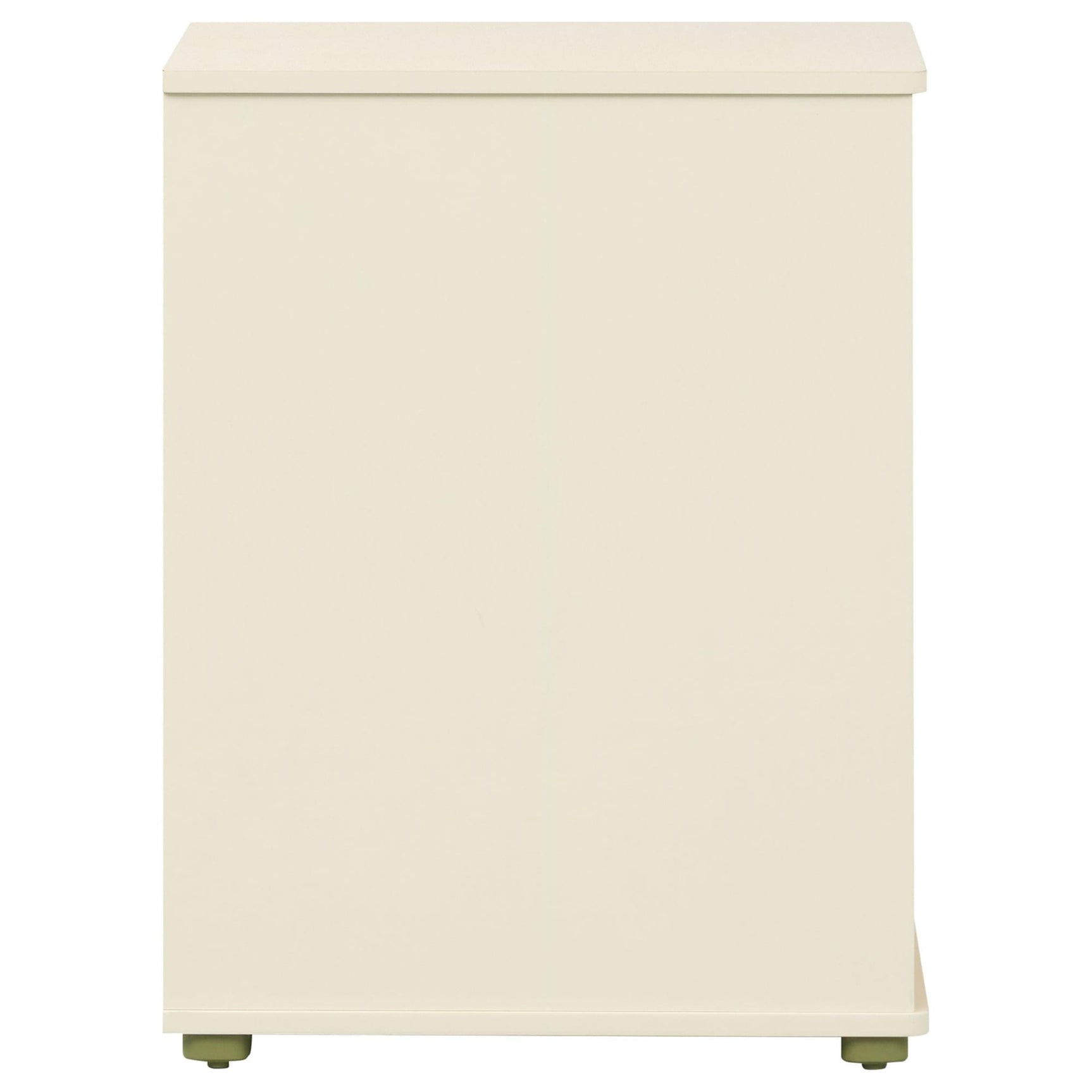 Evren 2-cubby Vertical Bookcase with Natural Interior Off White view 9