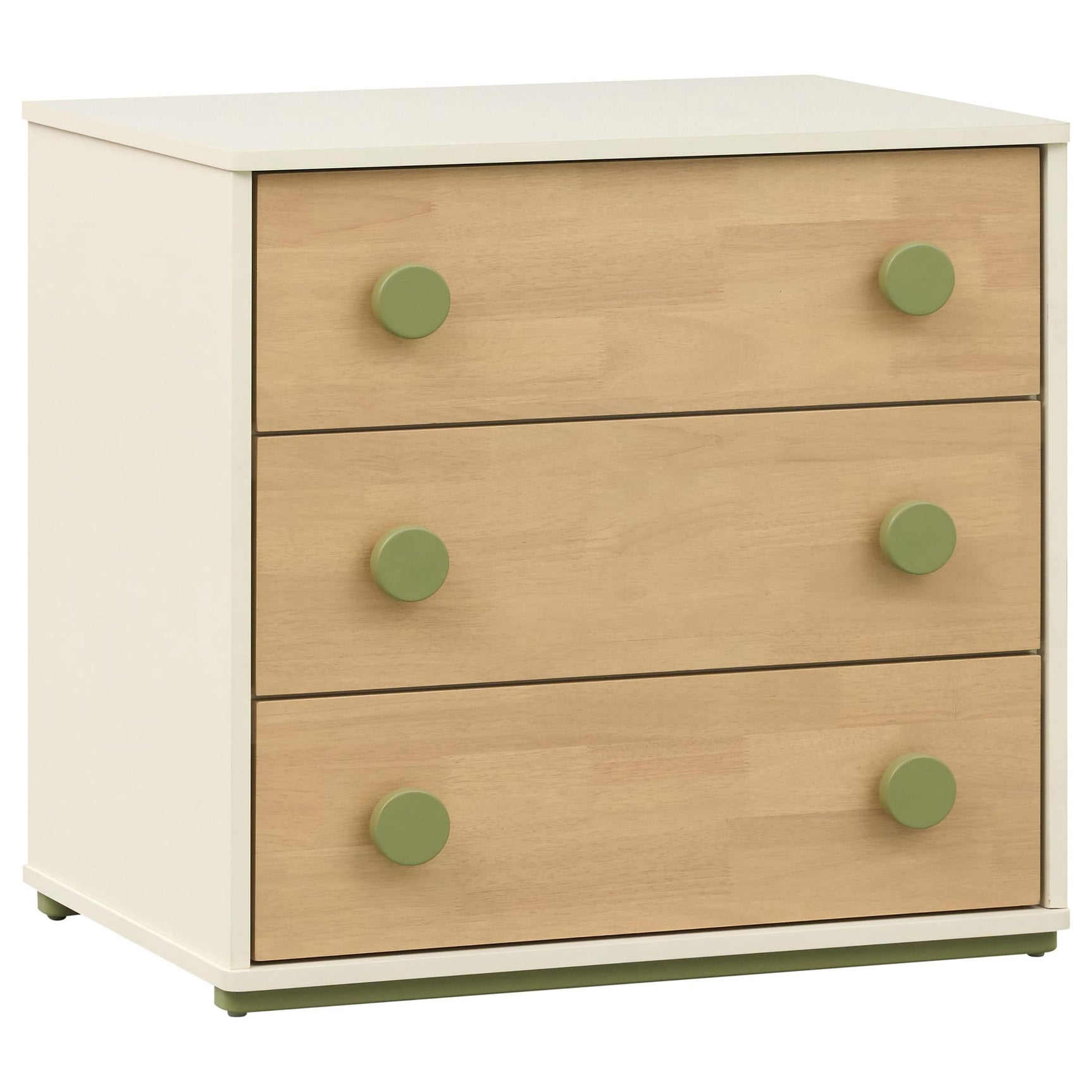 Evren 3-drawer Chest with Olive Wood Knobs Tri-Tone from Ella Furniture