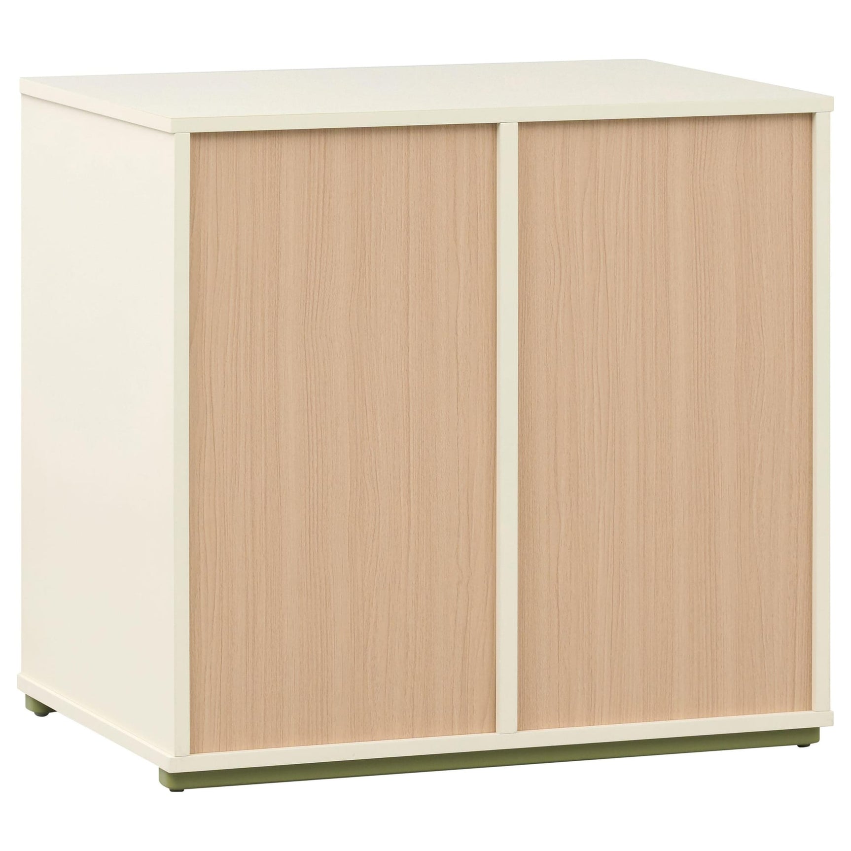 Evren 4-cubby Horizontal Bookcase with Natural Interior Off White view 6