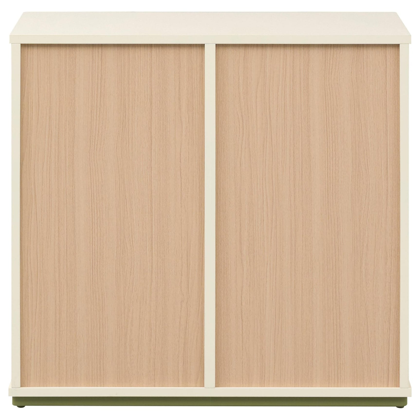 Evren 4-cubby Horizontal Bookcase with Natural Interior Off White view 7