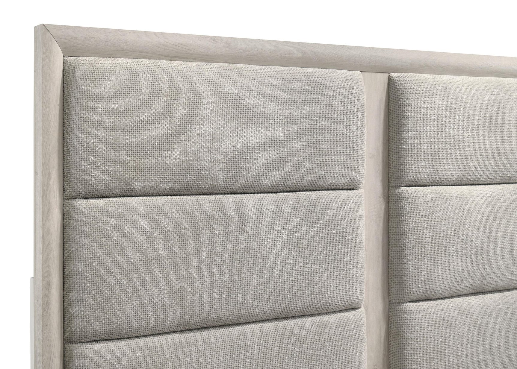 Farre Eastern King Upholstered Platform Panel Bed Washed Grey view 7