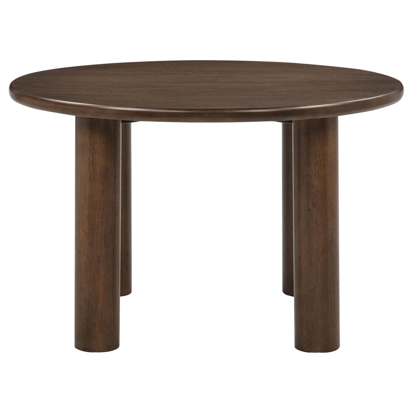 Faulkner 48-inch Round Wood Dining Table Brown Oak view 2