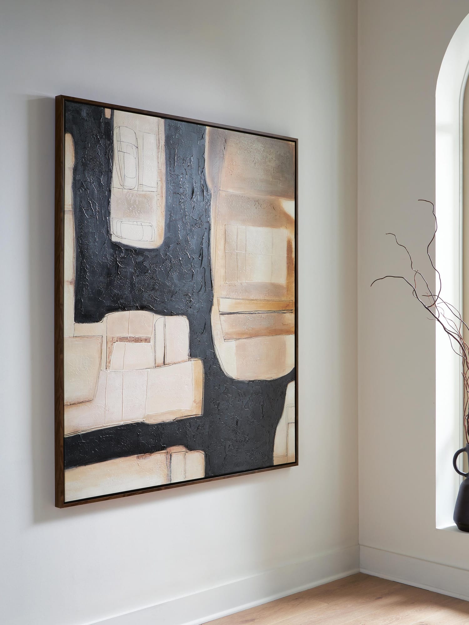 Feyville Black/Brown/Cream Wall Art from Ella Furniture