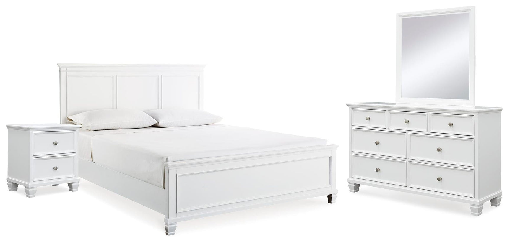 Fortman White Panel Bedroom Set view 2