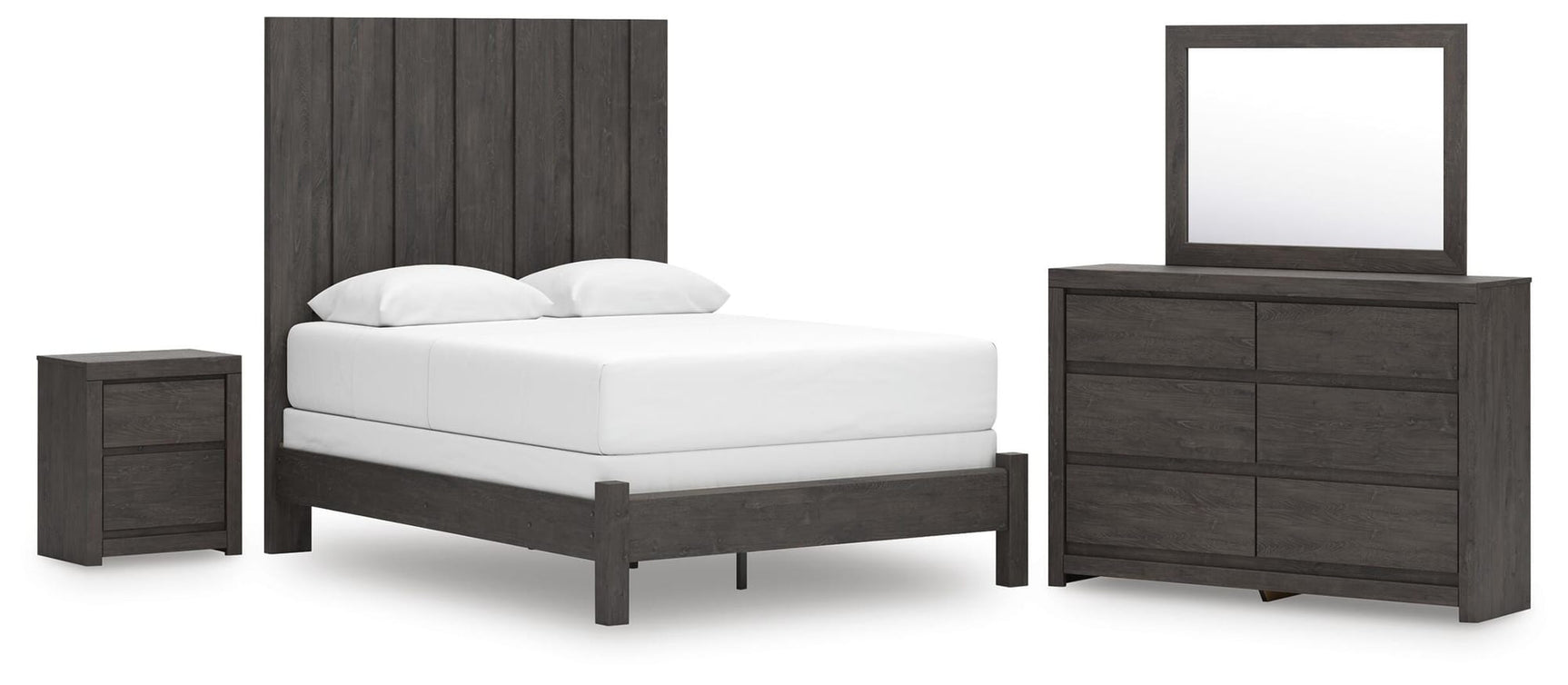 Fraluna Charcoal Panel Bedroom Set from Ella Furniture