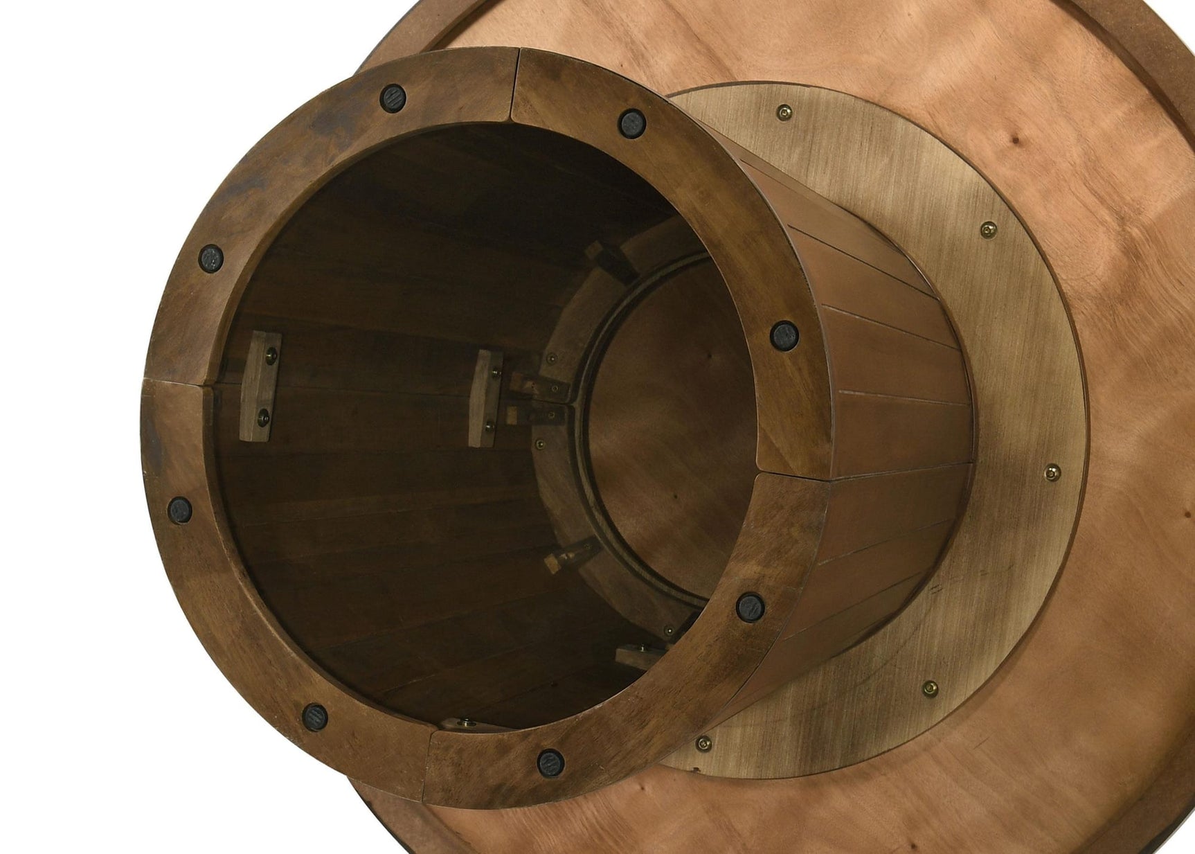Galindo 52-inch Round Walnut Veneer Dining Table Walnut view 6