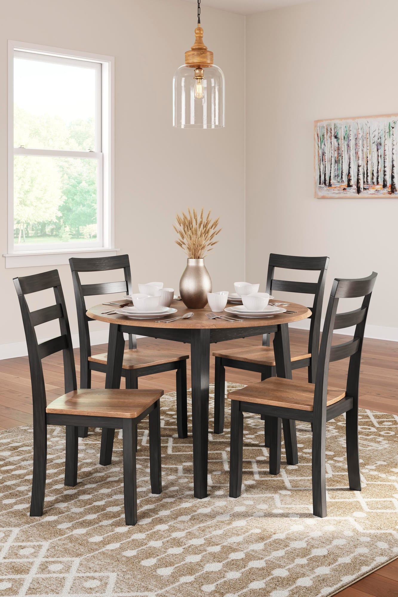 Gesthaven Natural/Brown Dining Set from Ella Furniture